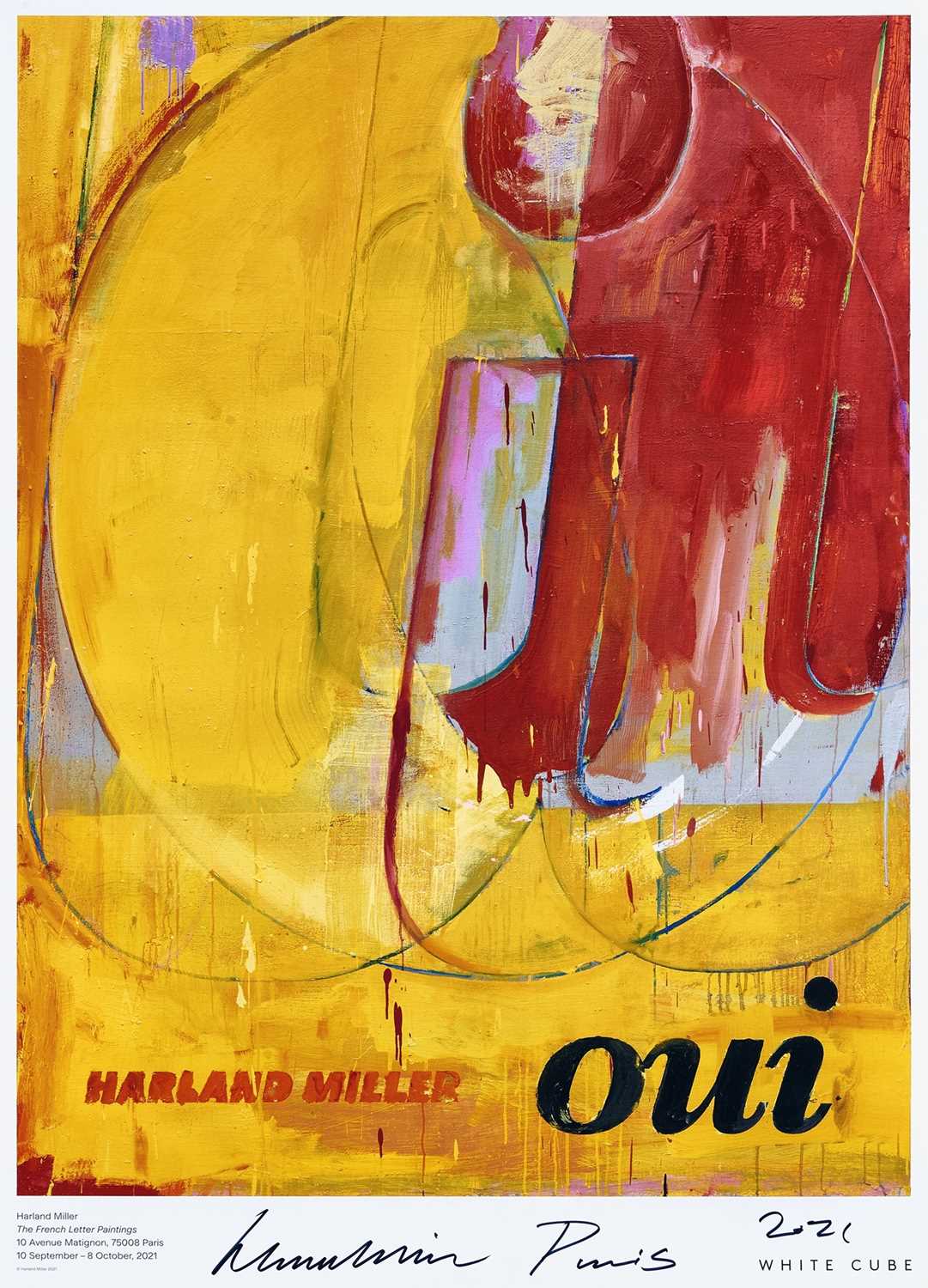 Harland Miller (British 1964-), 'The French Letter Paintings (Oui)', 2021