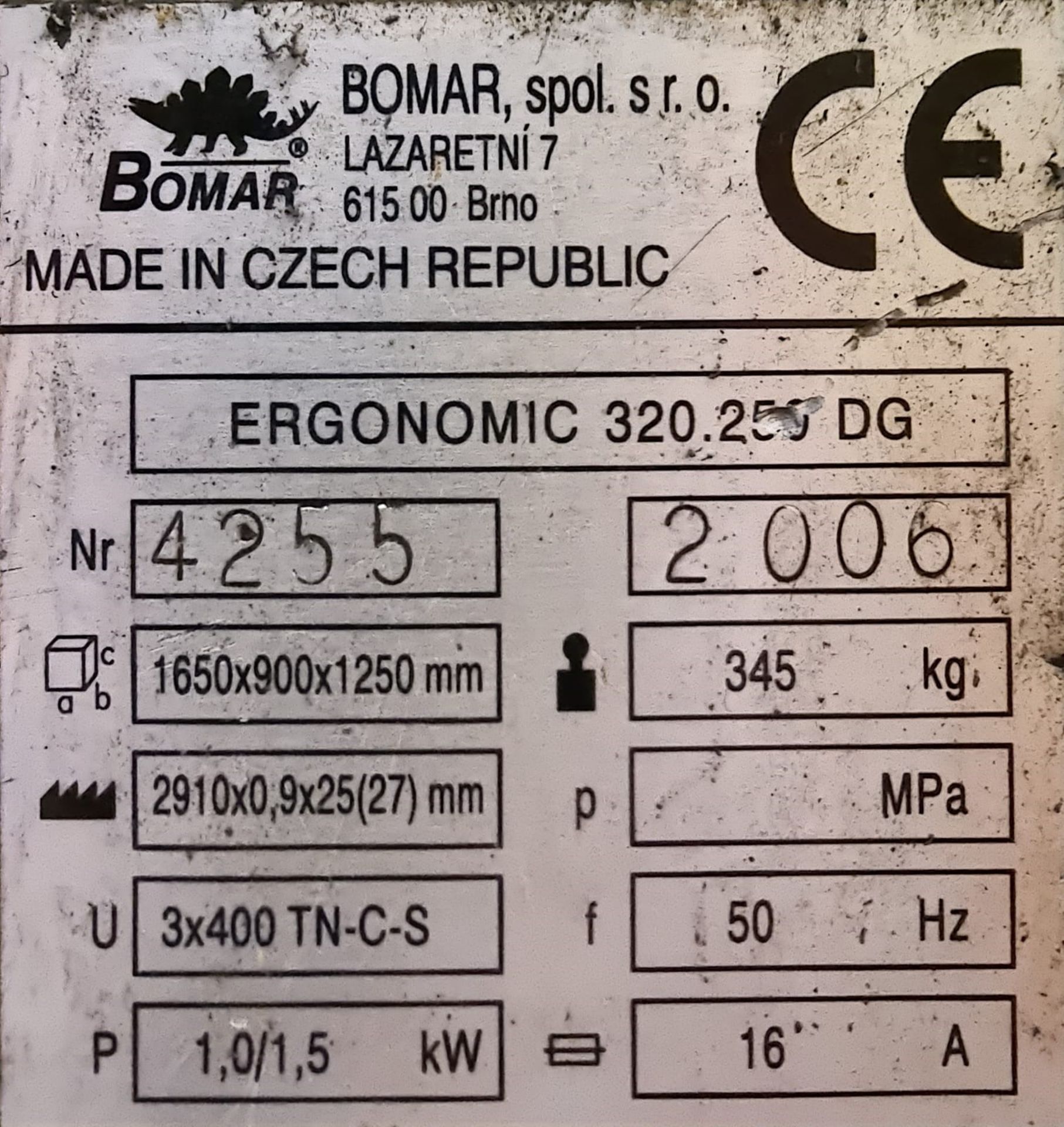 Bomar Ergonomic 320.250 Mitre Cutting Bandsaw - Image 2 of 2