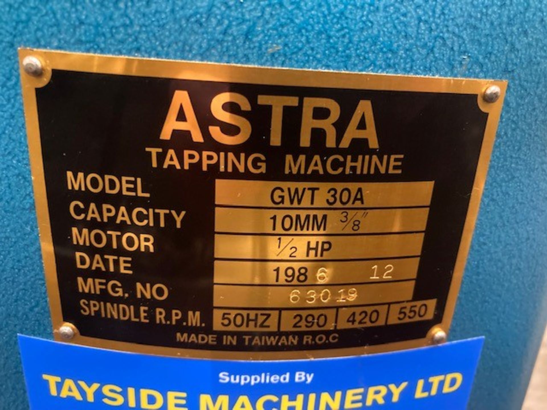 Astra Tapping Machine - Image 3 of 5