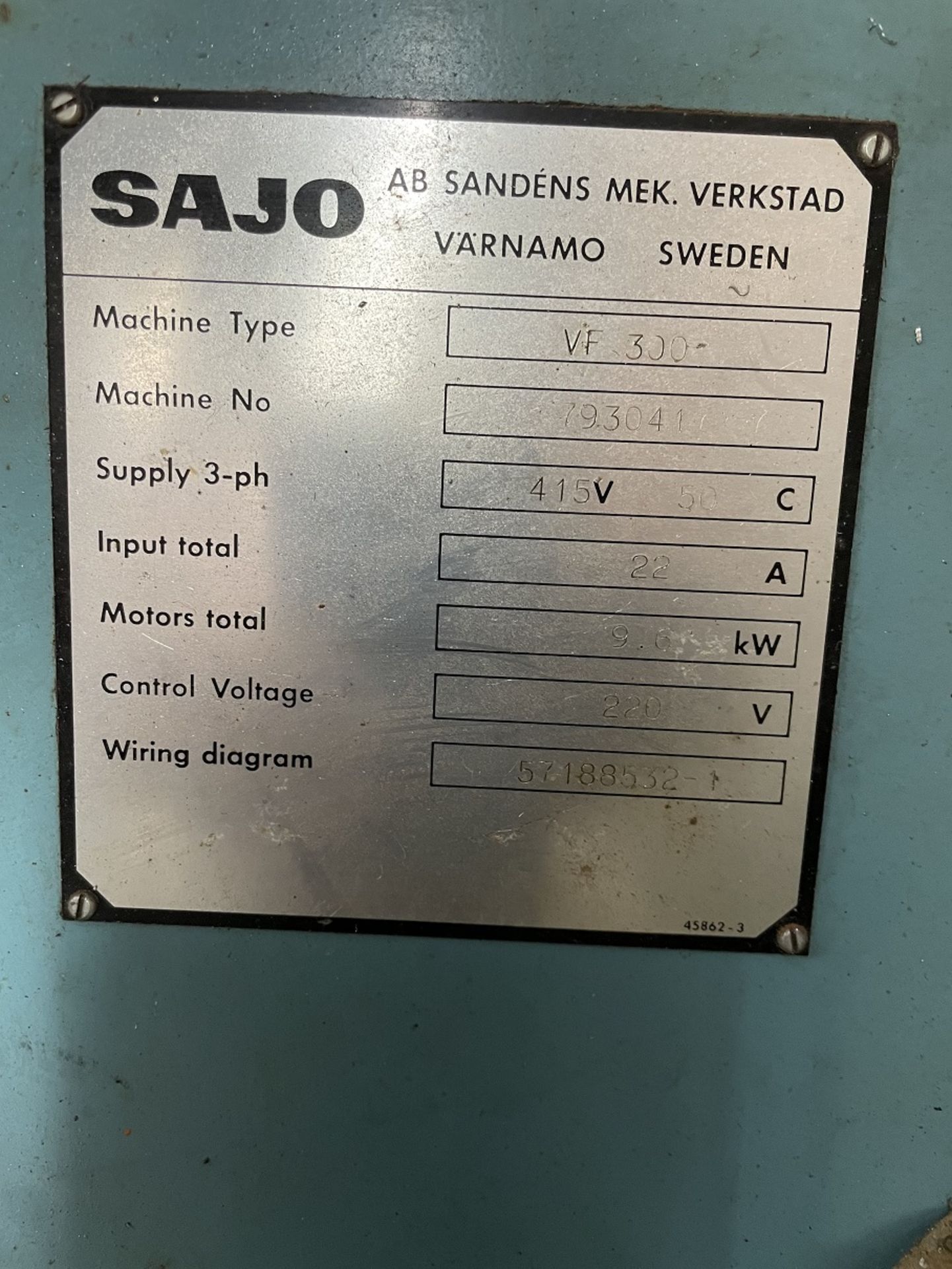 SAJO VF 300 Heavy duty Milling Machine - Image 4 of 4