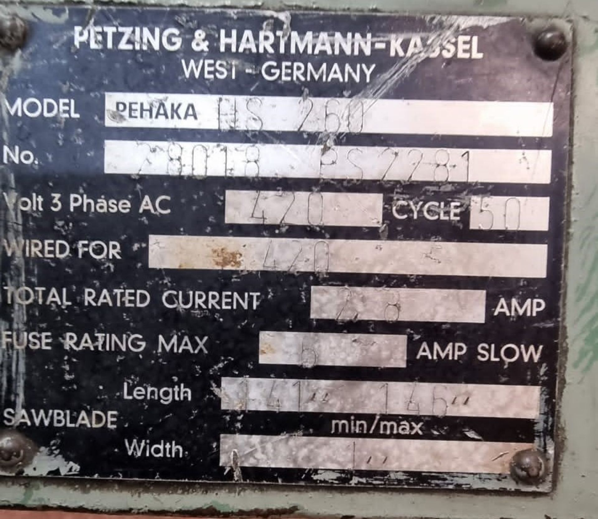 Pehaka Horizontal Bandsaw - Image 5 of 6