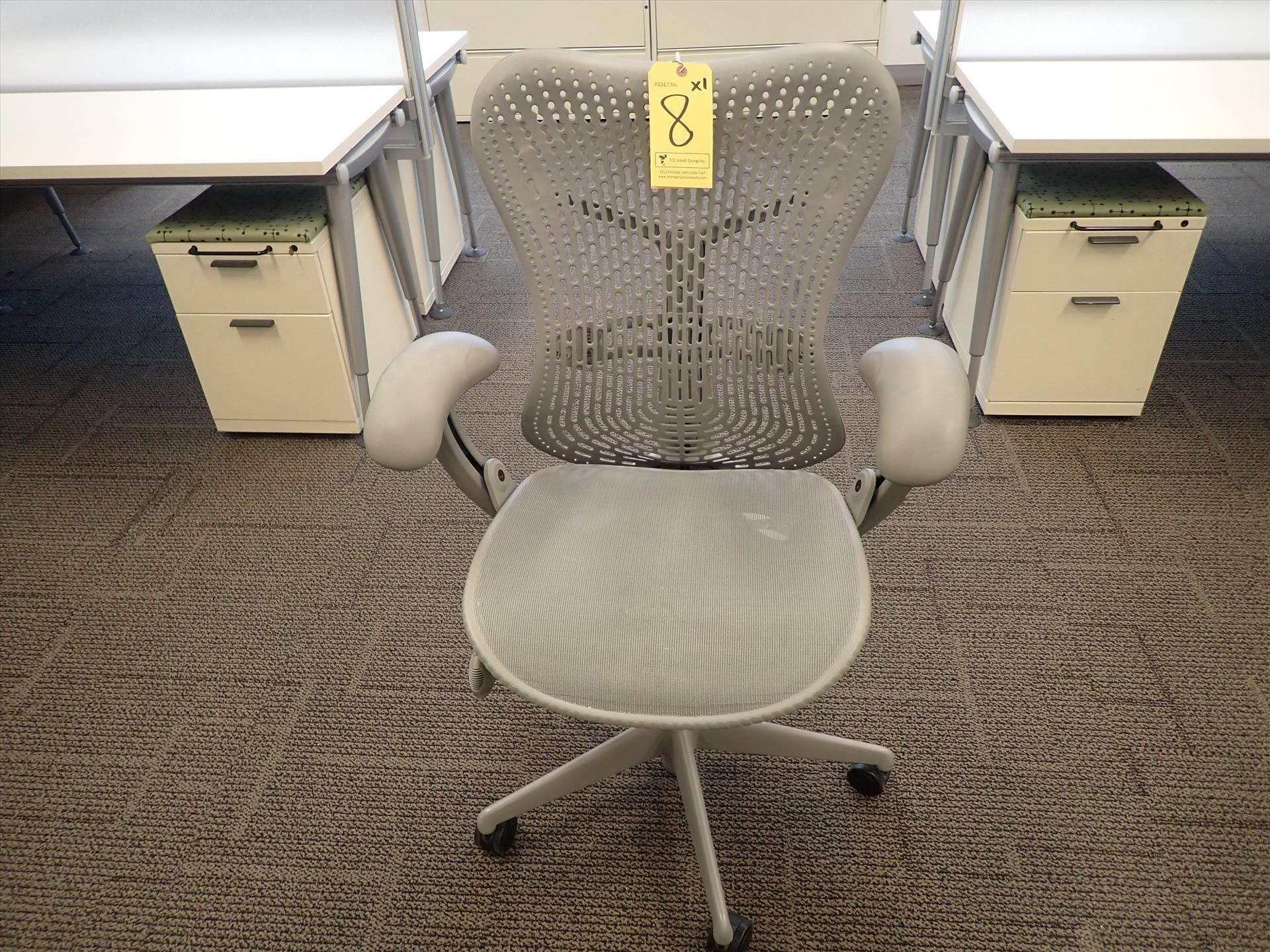 Herman Miller Mirra task chair; adjustable height, arms, lumbar support, tilt seat and back, swivel,