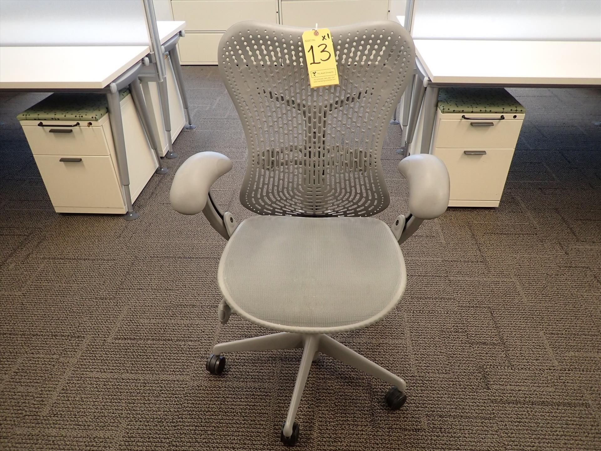 Herman Miller Mirra task chair; adjustable height, arms, lumbar support, tilt seat and back, swivel,