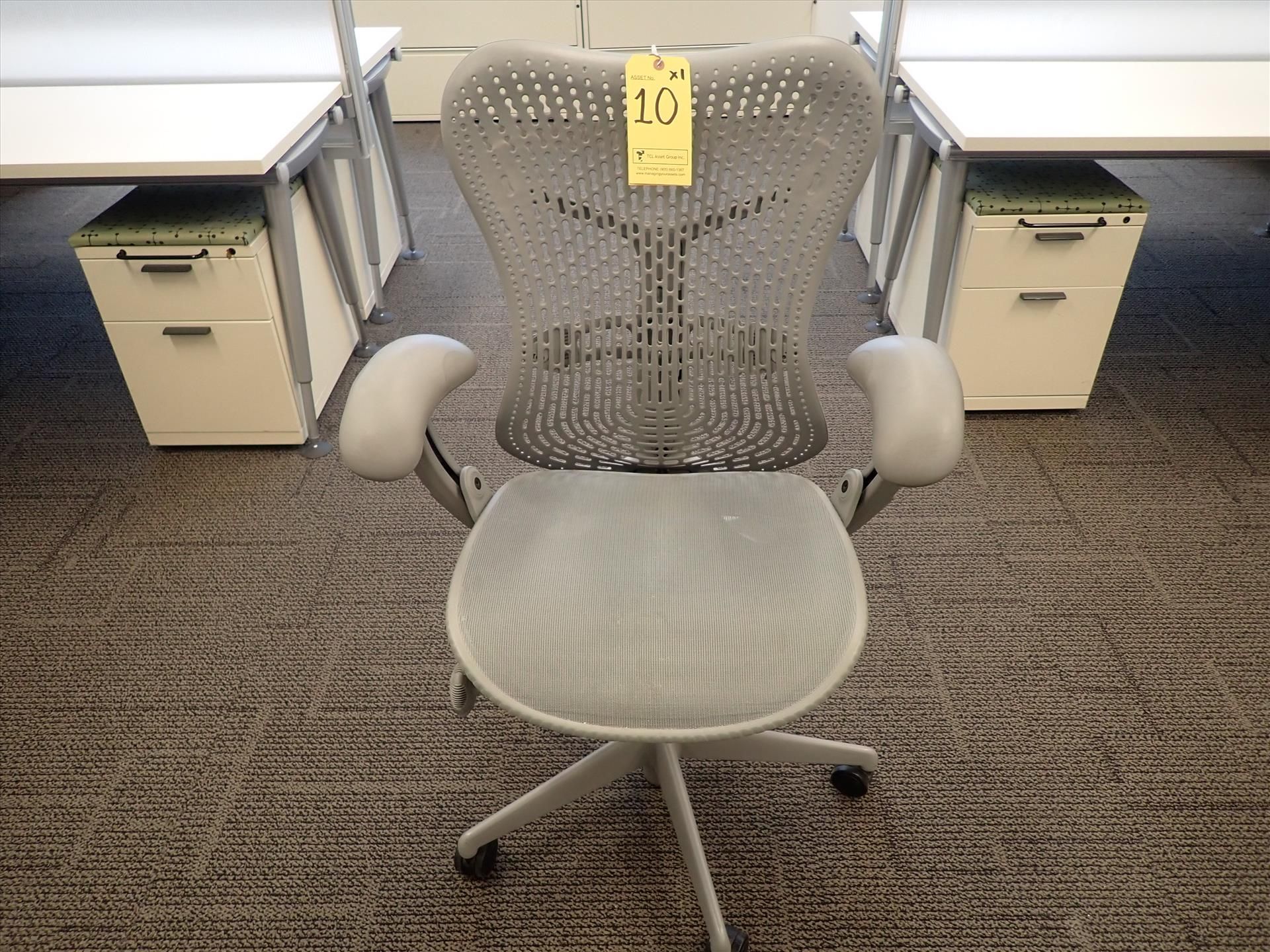 Herman Miller Mirra task chair; adjustable height, arms, lumbar support, tilt seat and back, swivel,