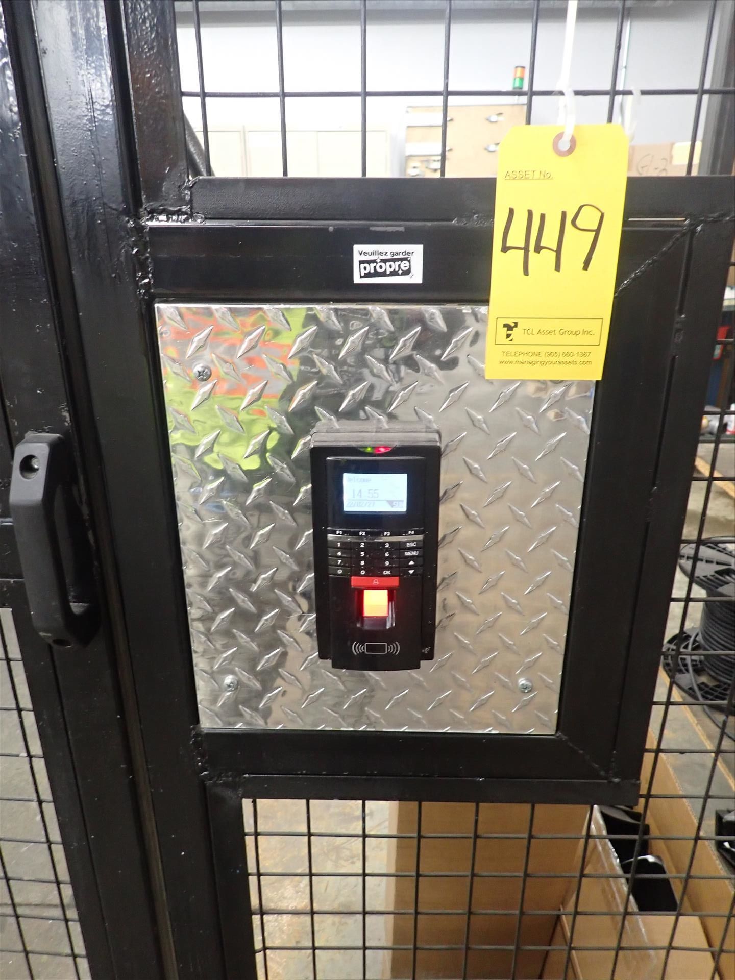 security cage, 2-sided, approx. 16 ft x 16 ft, w/ digital access pad - Image 2 of 2