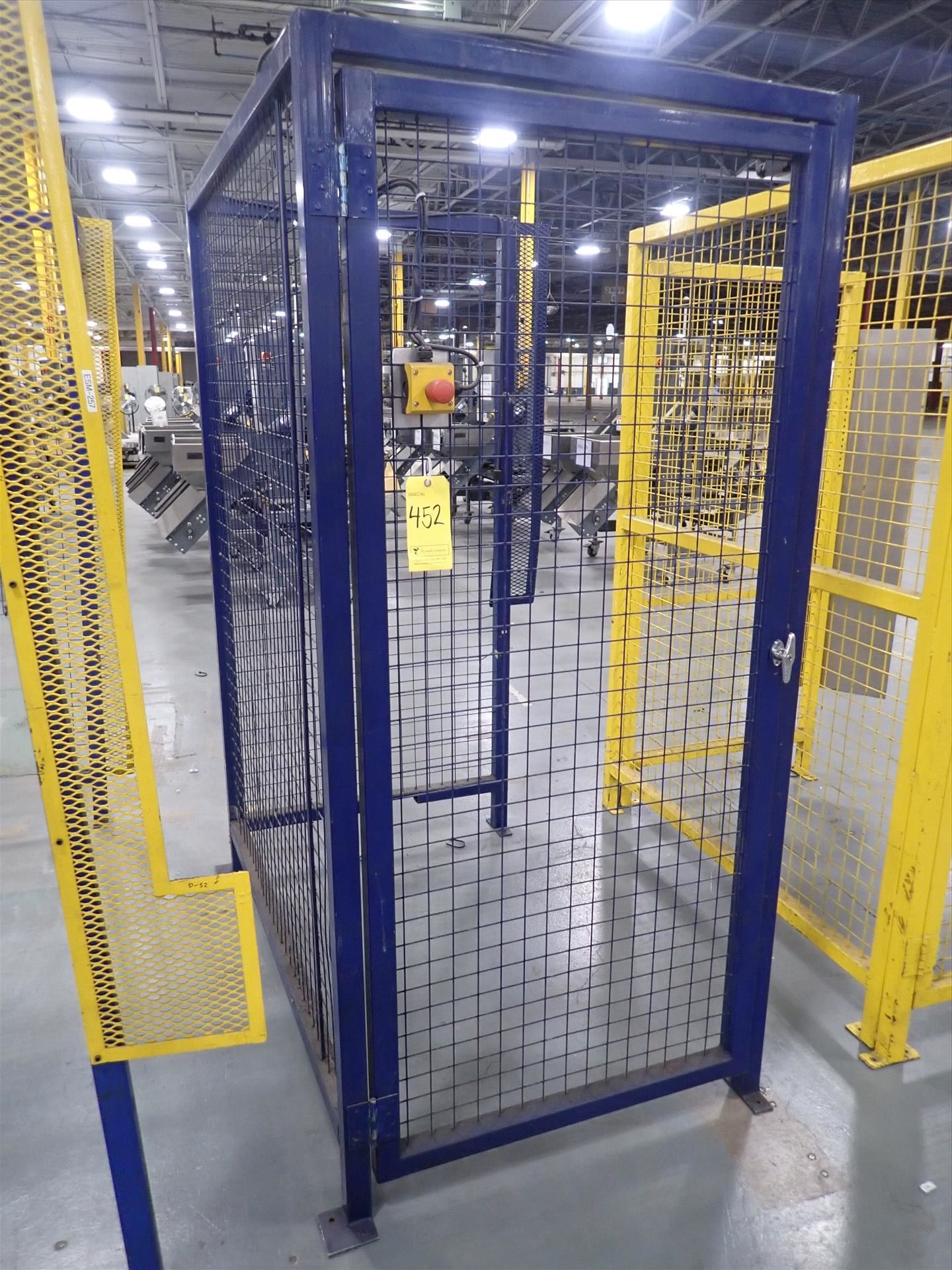 safety cage, 3-sided, approx. 42 in. x 7 ft w/ access door