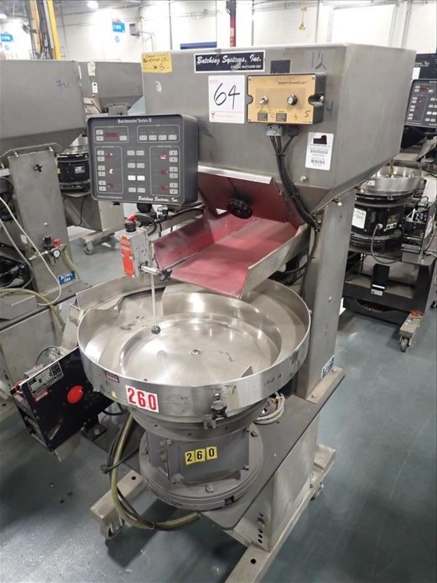 Batching Systems Inc. continuous counter, mod. BATCHMASTER II w/ 2D view scanners, 22 in.
