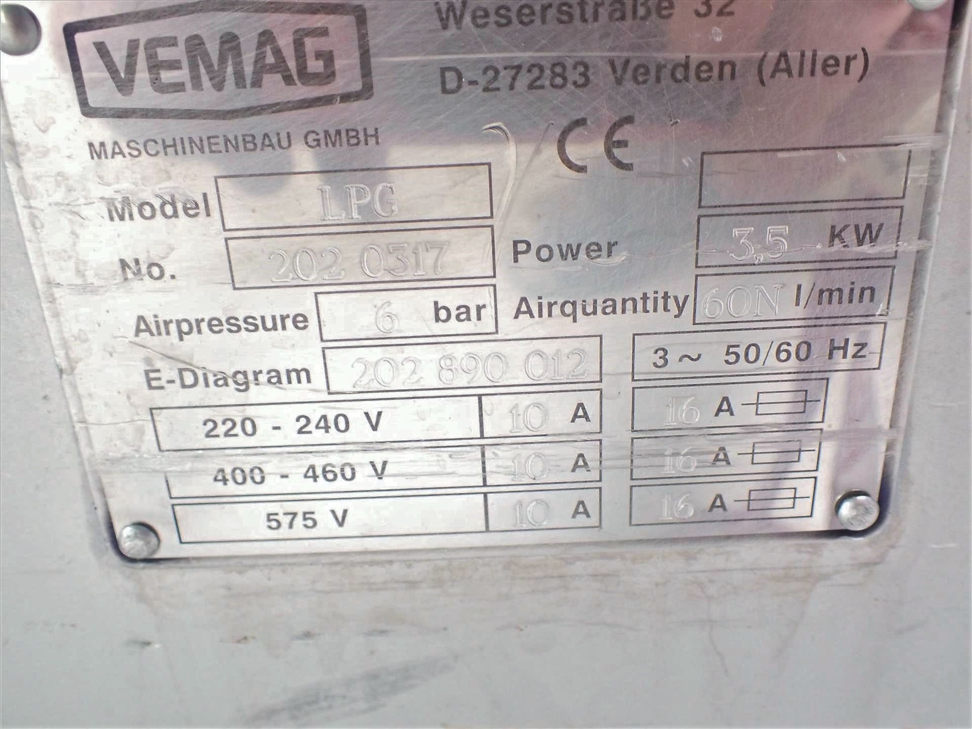 Vemag sausage linker, mod. LPG-202, ser. no. 2020317, 3.5 kW - Image 4 of 4