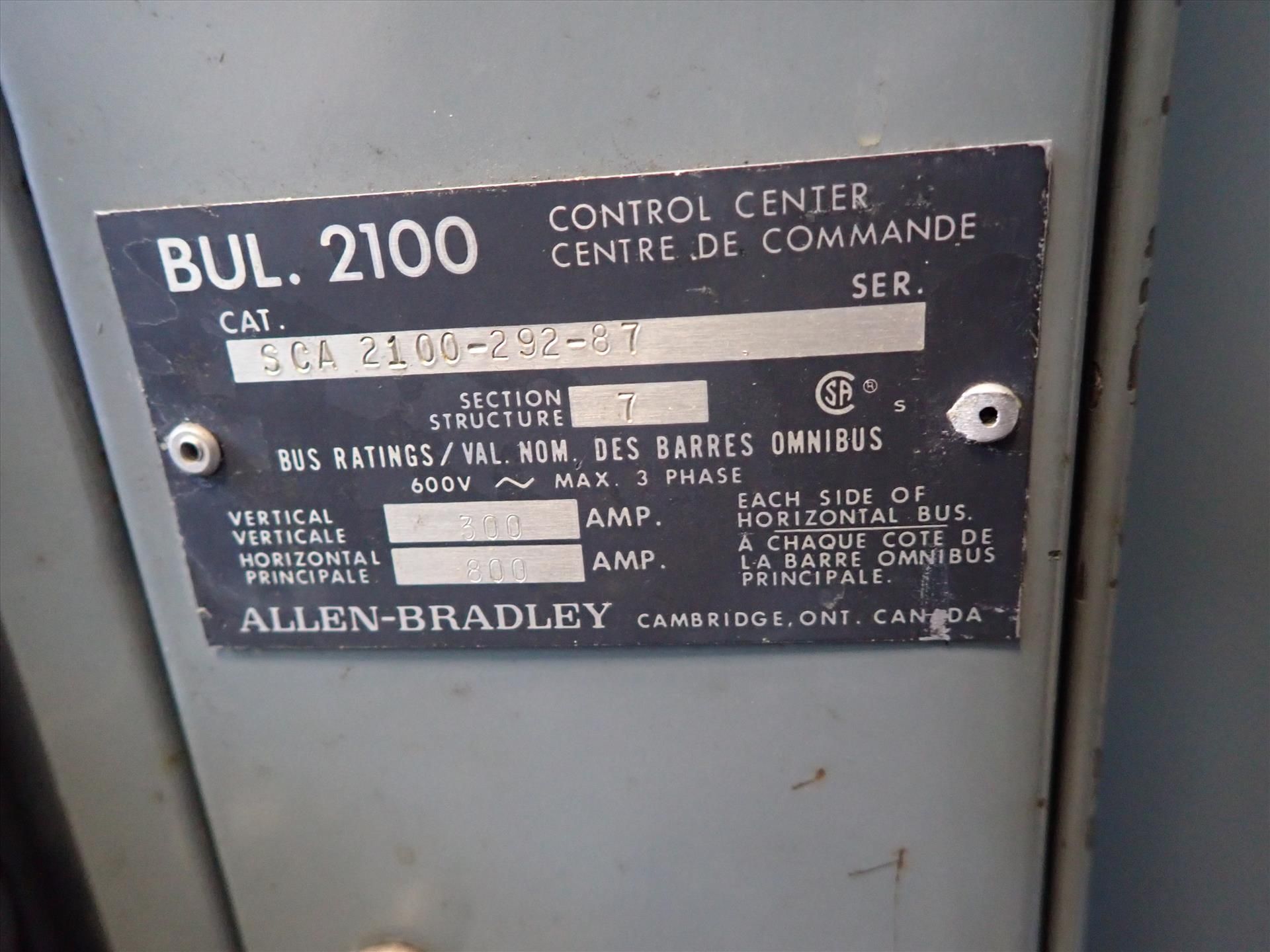 AllenBradley CenterLine 2100 motor control center - Image 3 of 3