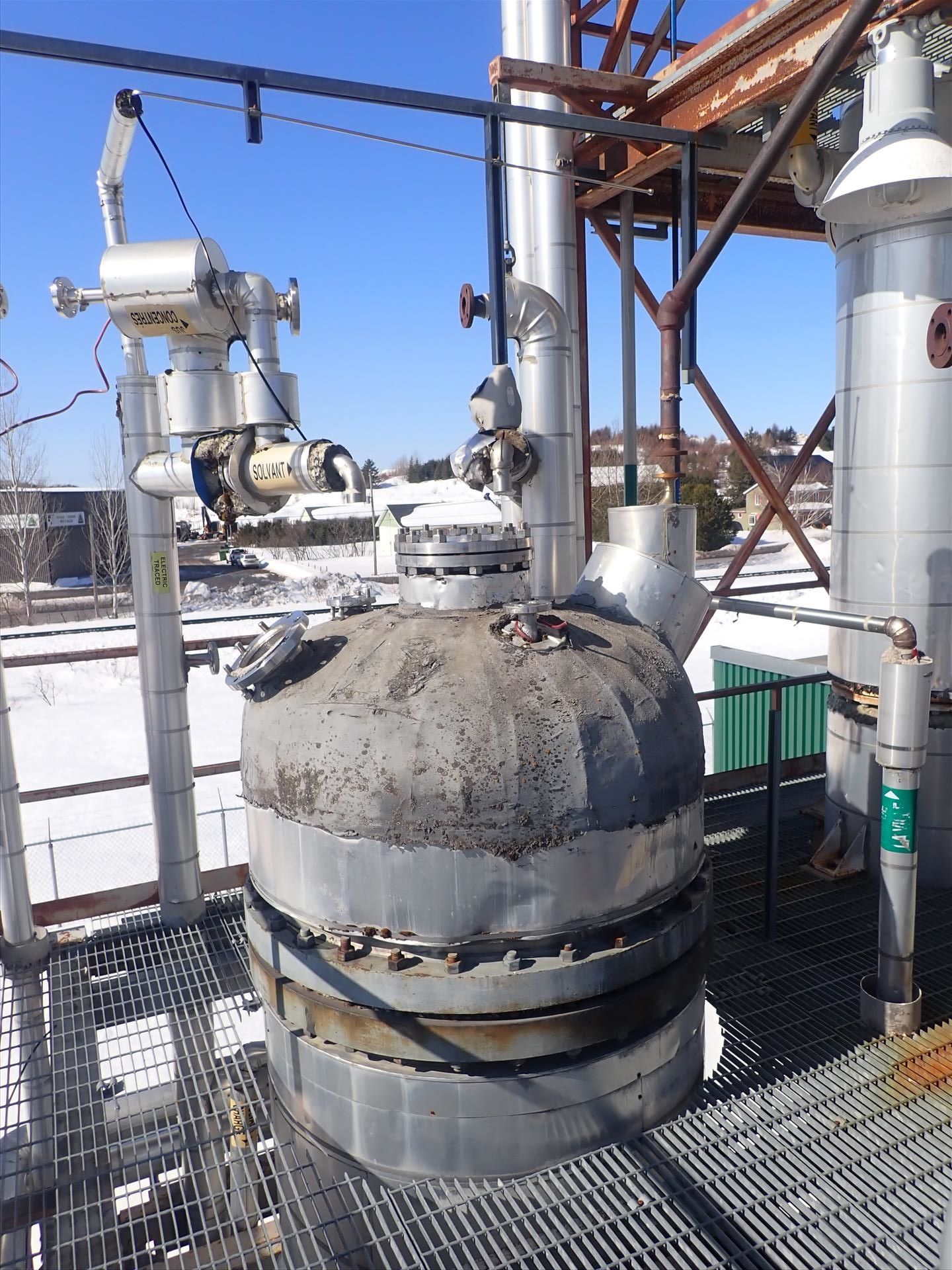 Column and Structure, incl.: (5) misc. tanks, heat exchanger, platforms, stairs, etc. - Image 11 of 16