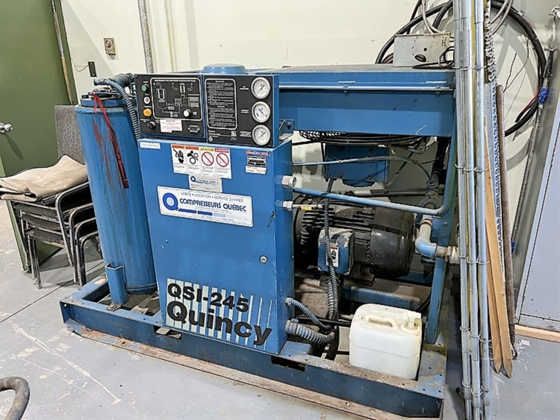 Quincy Air Compressor, mod. QSI245-ACA41B, ser. no. 97304. 33,303 Hours, 50 hp