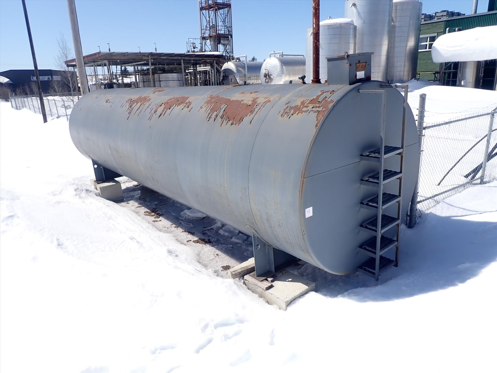 Horizontal Carbon Steel Fuel Tank, approx. 25000 gal.