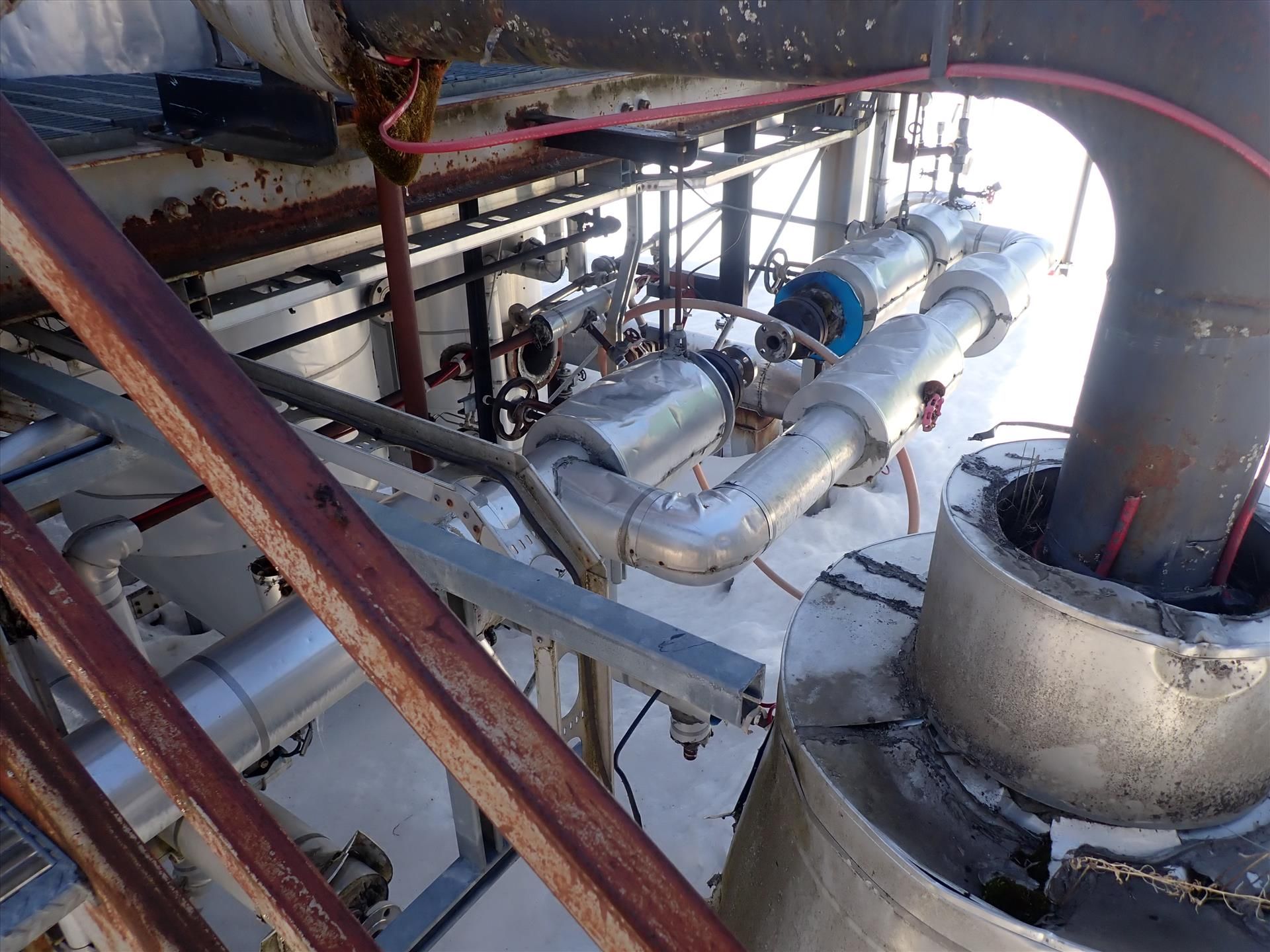 Column and Structure, incl.: (5) misc. tanks, heat exchanger, platforms, stairs, etc. - Image 8 of 16