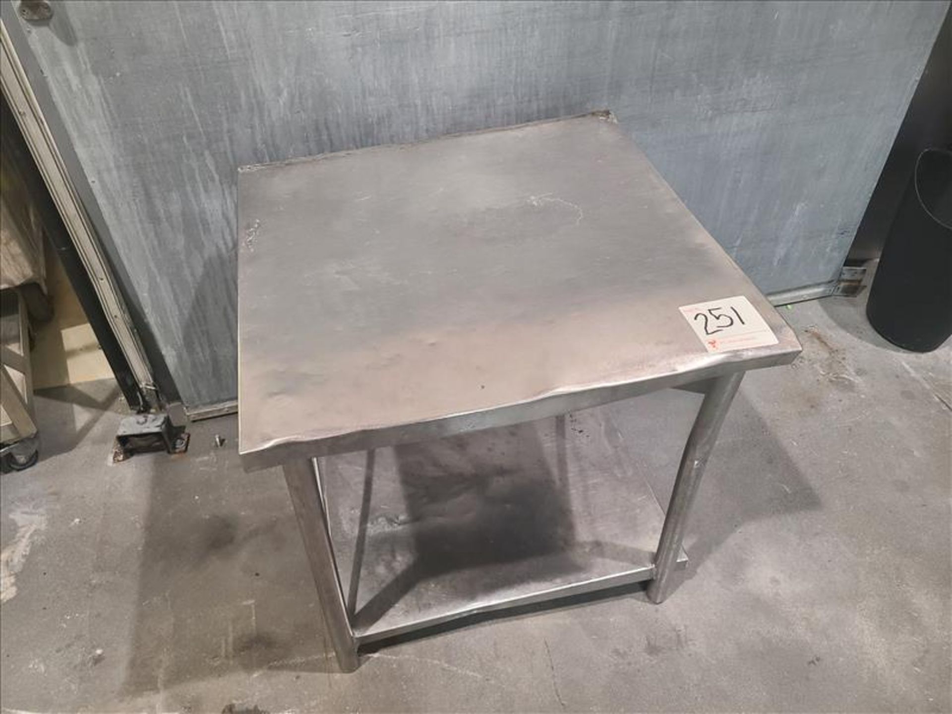 Table, s/s, approx. 29 in. x 30 in.