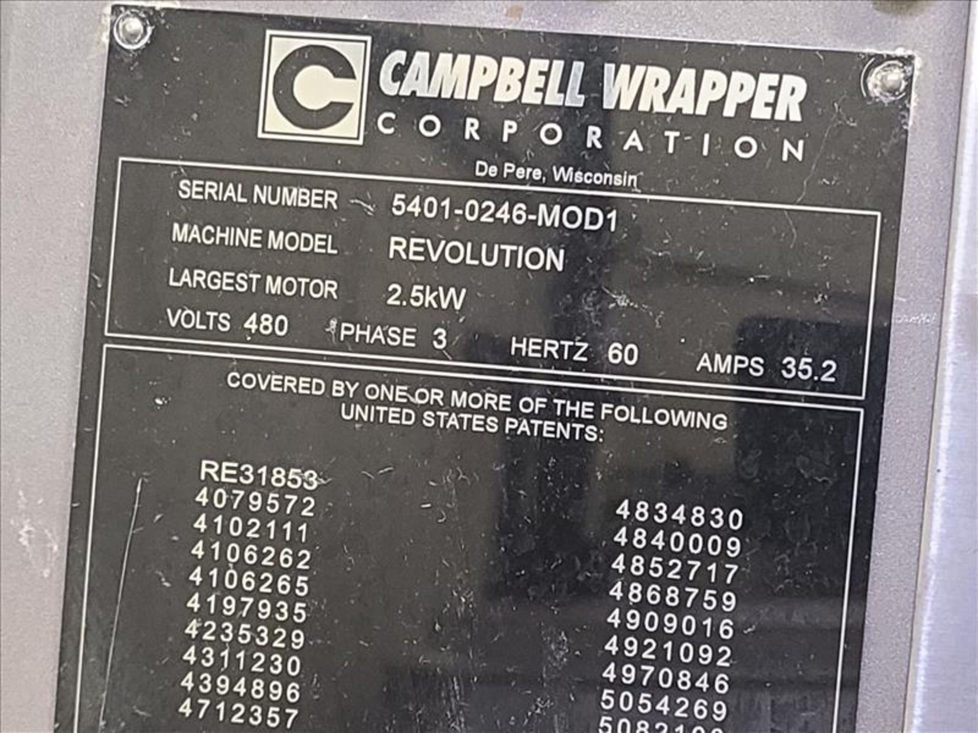 Campbell Horizontal Flow Wrapper, model REVOLUTION, S/N 5401-0246-MOD1, w/ AB Panel View Plus 1000 - Image 4 of 5