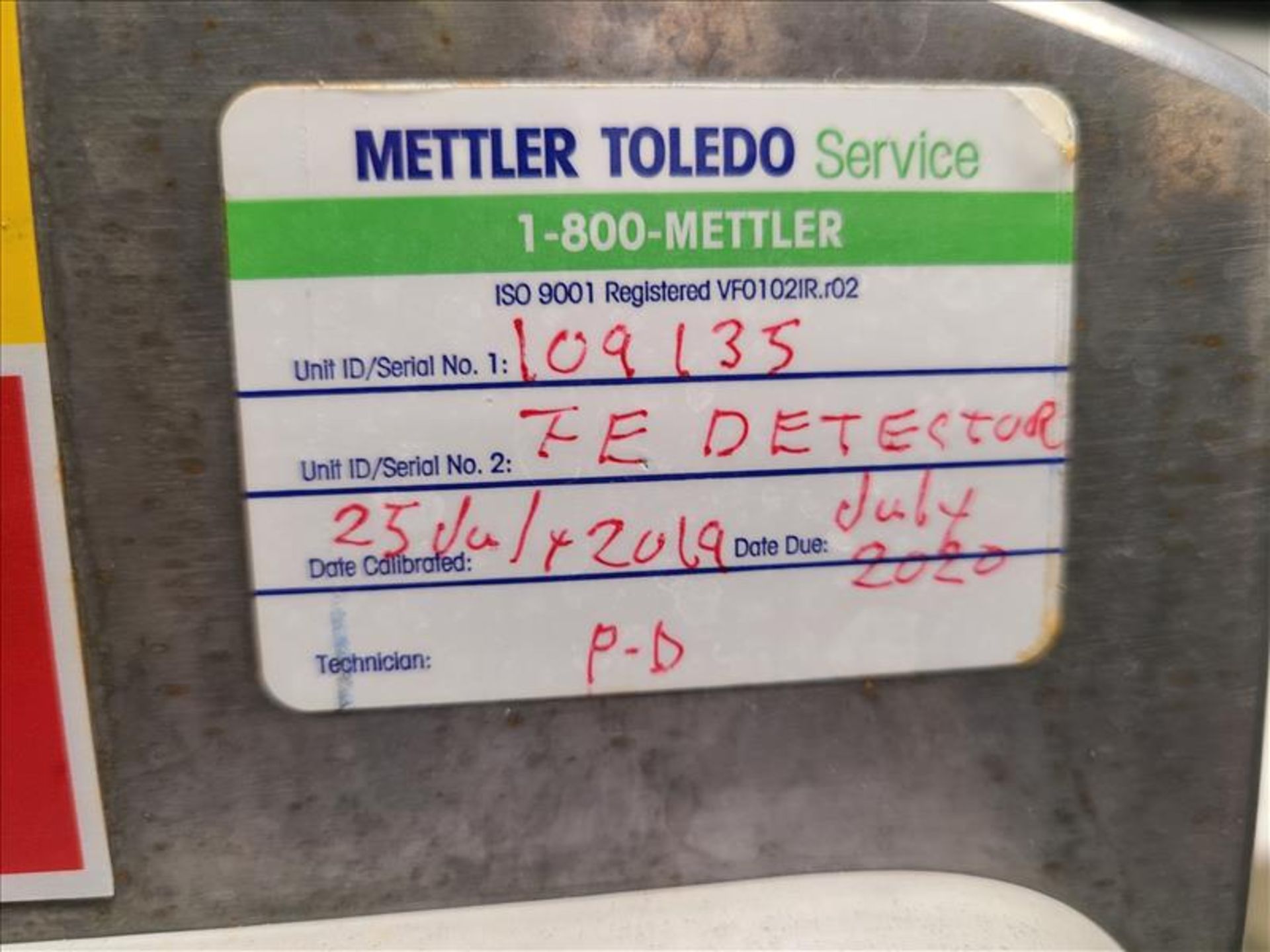 (2) Mettler Toledo metal detectors, model Safeline, 15 3/4 in. x 6 in. and 17 1/2 in. x 7 in. - Image 4 of 5