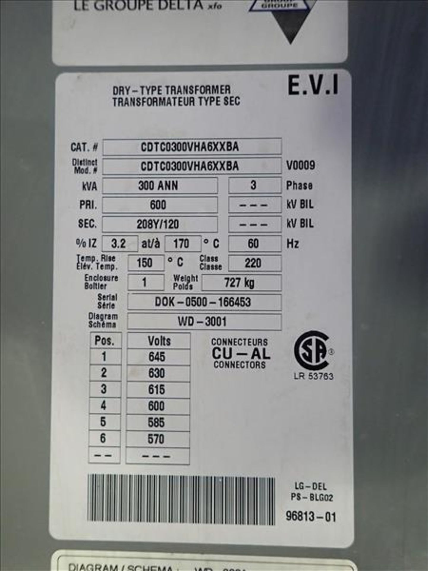 Rex 125KVA Transformer (Tag No. 4287) [Sea Container 762887-1] {Location Hallnor} - Image 2 of 2