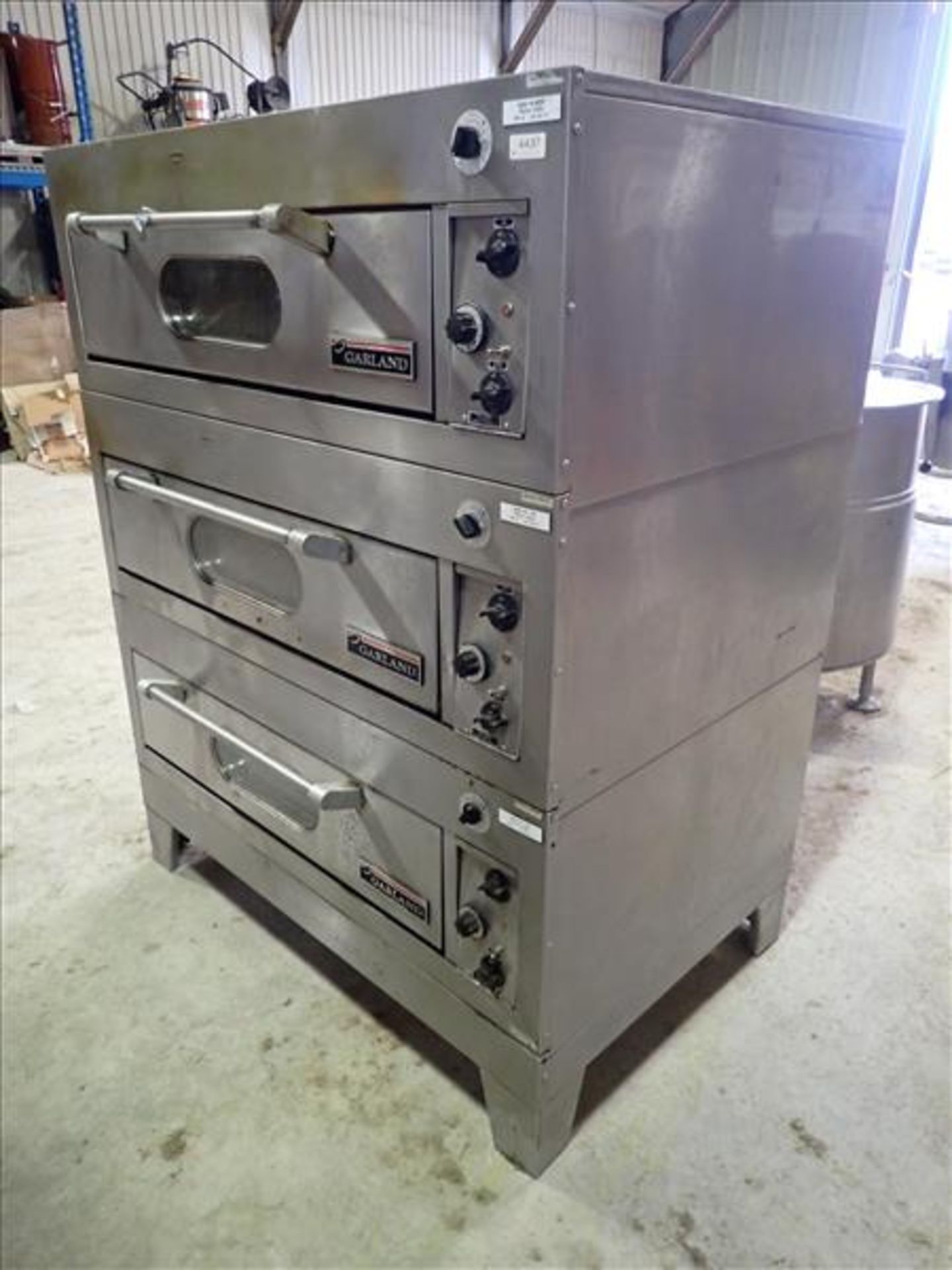 Garland Pizza Oven, 3-section, 42 in. (Tag No. 4437) [Sea Container 971037-8] {Location Hallnor}