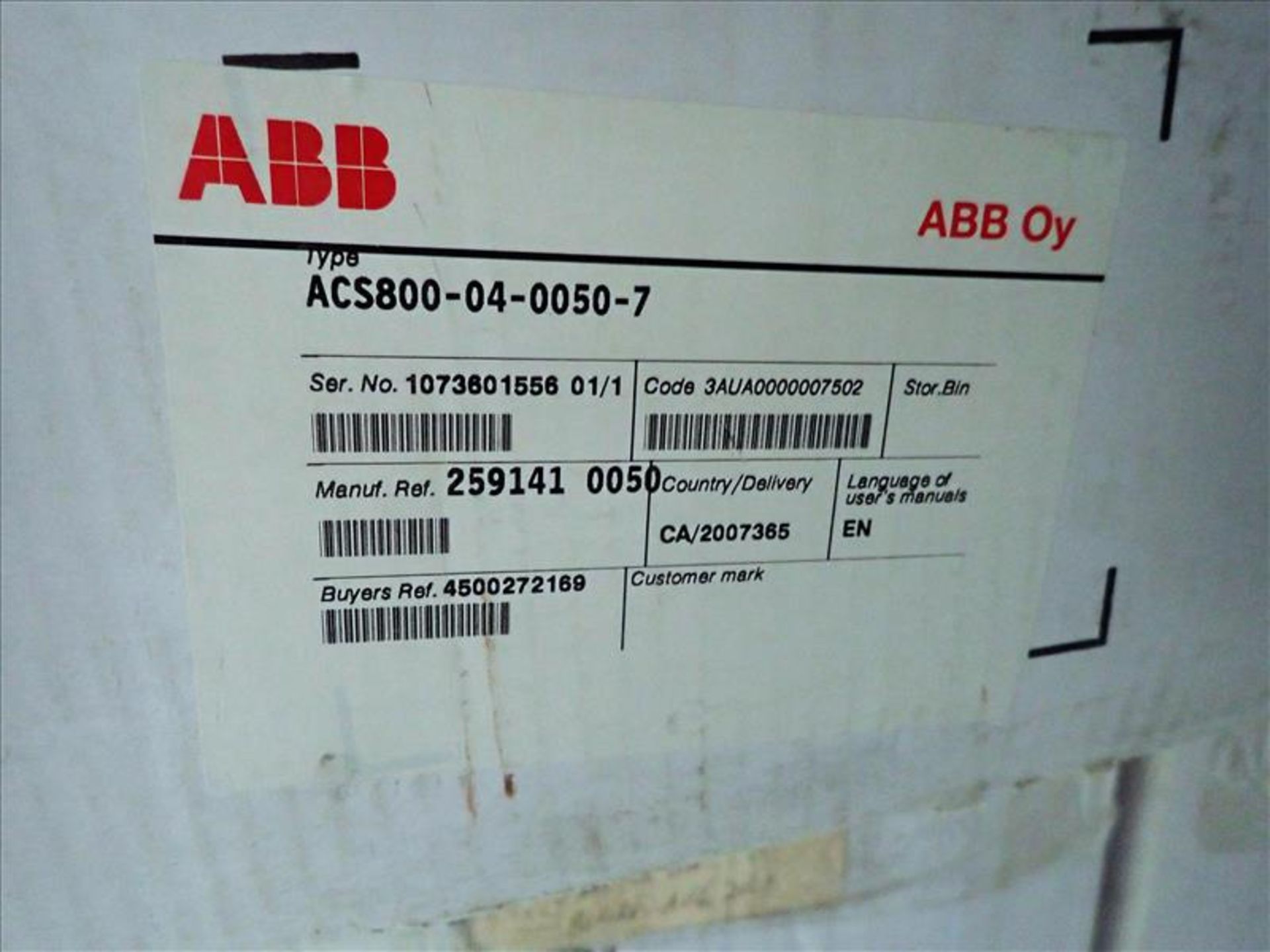 (NEW) ABB Variable Frequency Drives (VFD), incl.: (5) mod. ACS800-04-0020-7; (3) mod. ACS800-04- - Image 3 of 3