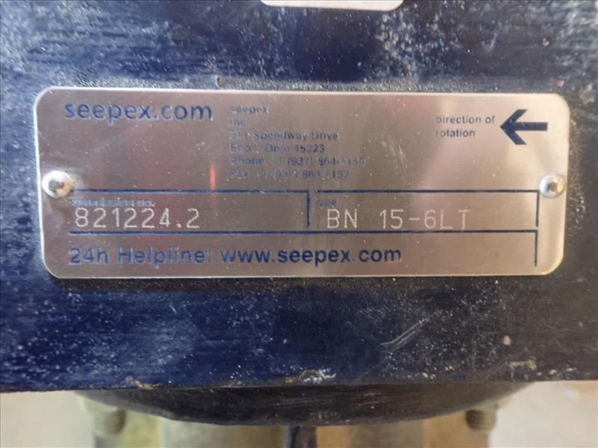 Seepex Pump, mod. BN15-6LT, 5HP (Tag No. 4377) [Sea Container 131771-1] {Location Hallnor} - Image 3 of 3