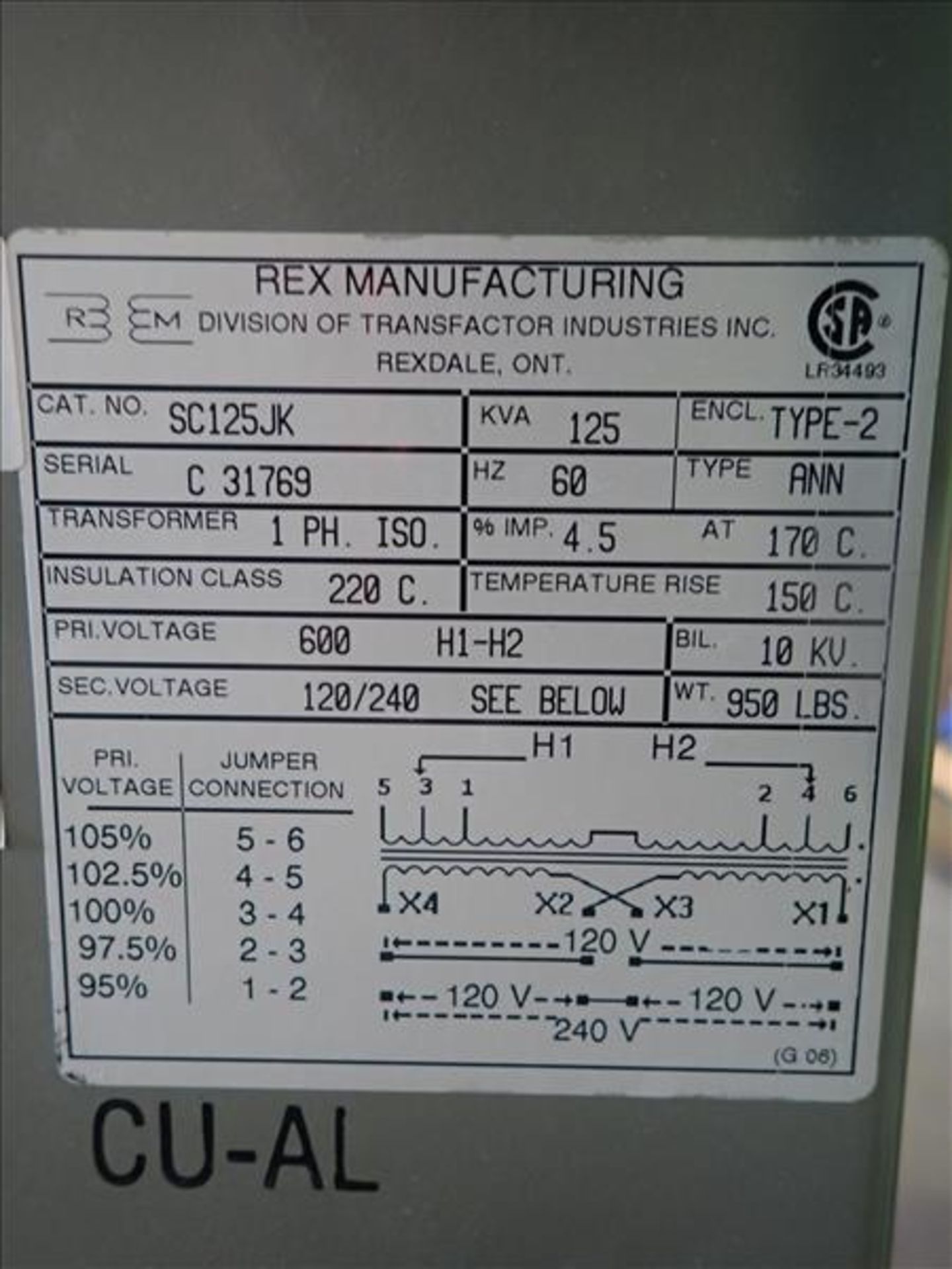 Delta 300KVA Transformer (Tag No. 4288) [Sea Container 762887-1] {Location Hallnor} - Image 2 of 2