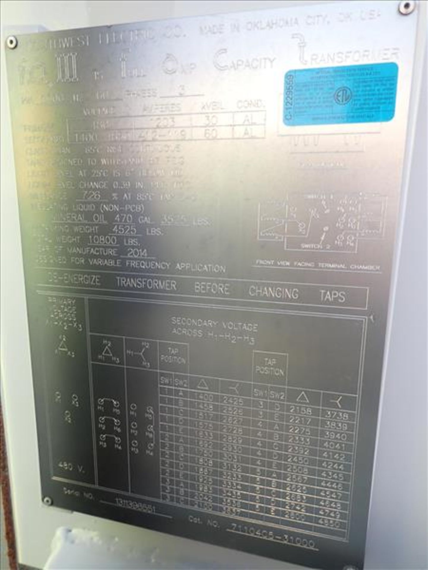 Baker Hughes Electrical Skid (VDW31/2014), incl.: Baker Hughes ElectroSpeed 3 Centrilift Variable - Image 4 of 6