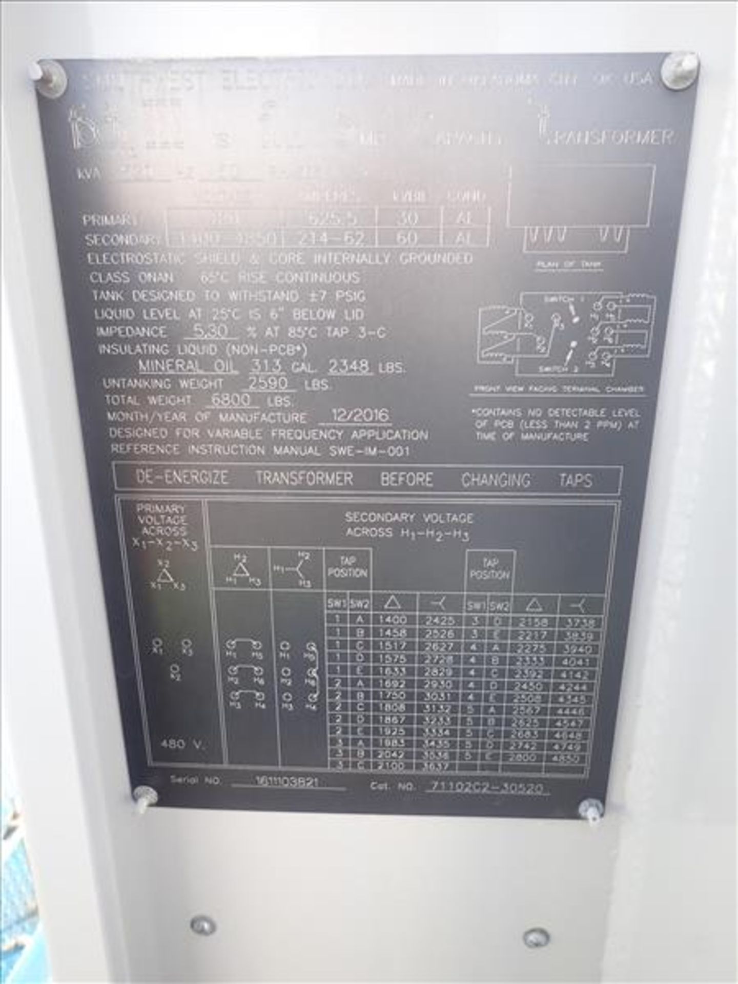 Baker Hughes Electrical Skid (2016), incl.: Baker Hughes ElectroSpeed Advantage Centrilift - Image 5 of 5