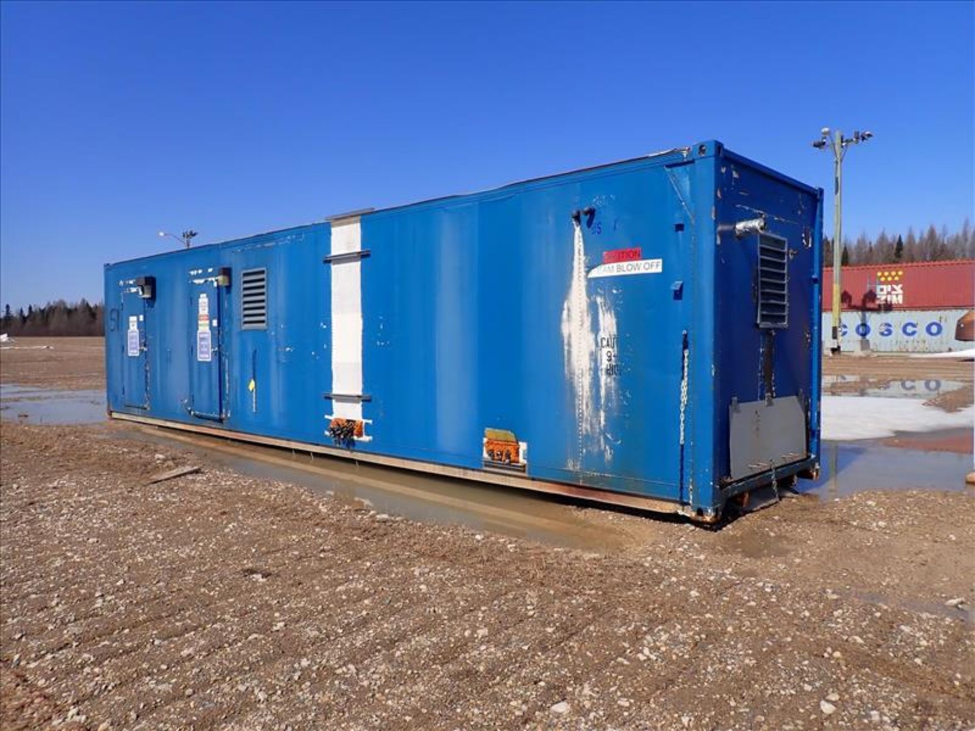 40 ft. Shipping Container w/ contents, Boiler, Evaporator and Electrical Rooms, incl: (2) Caloriteck