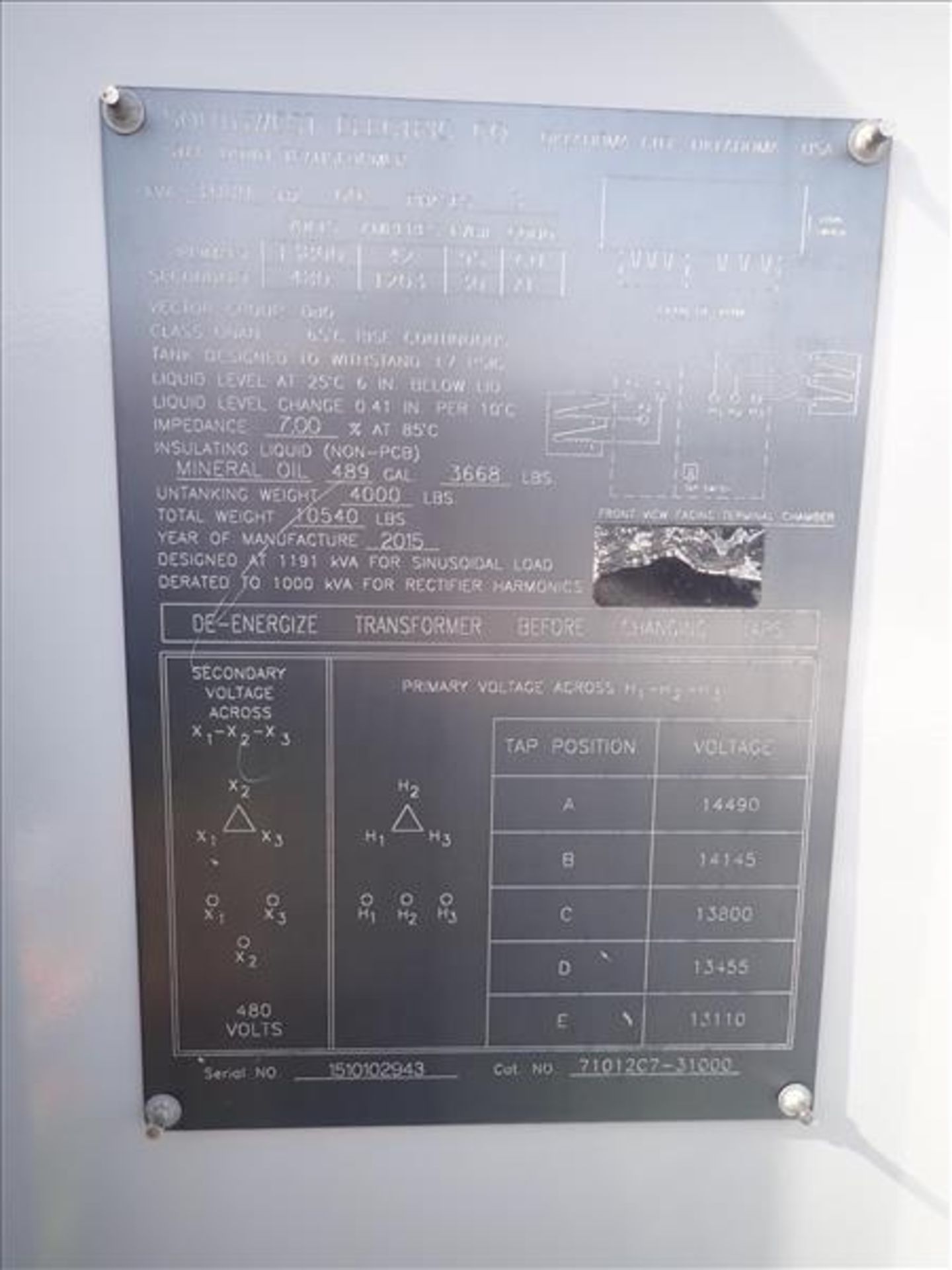 Baker Hughes Electrical Skid (2014), incl.: Baker Hughes ElectroSpeed 3 Centrilift Variable - Image 6 of 6