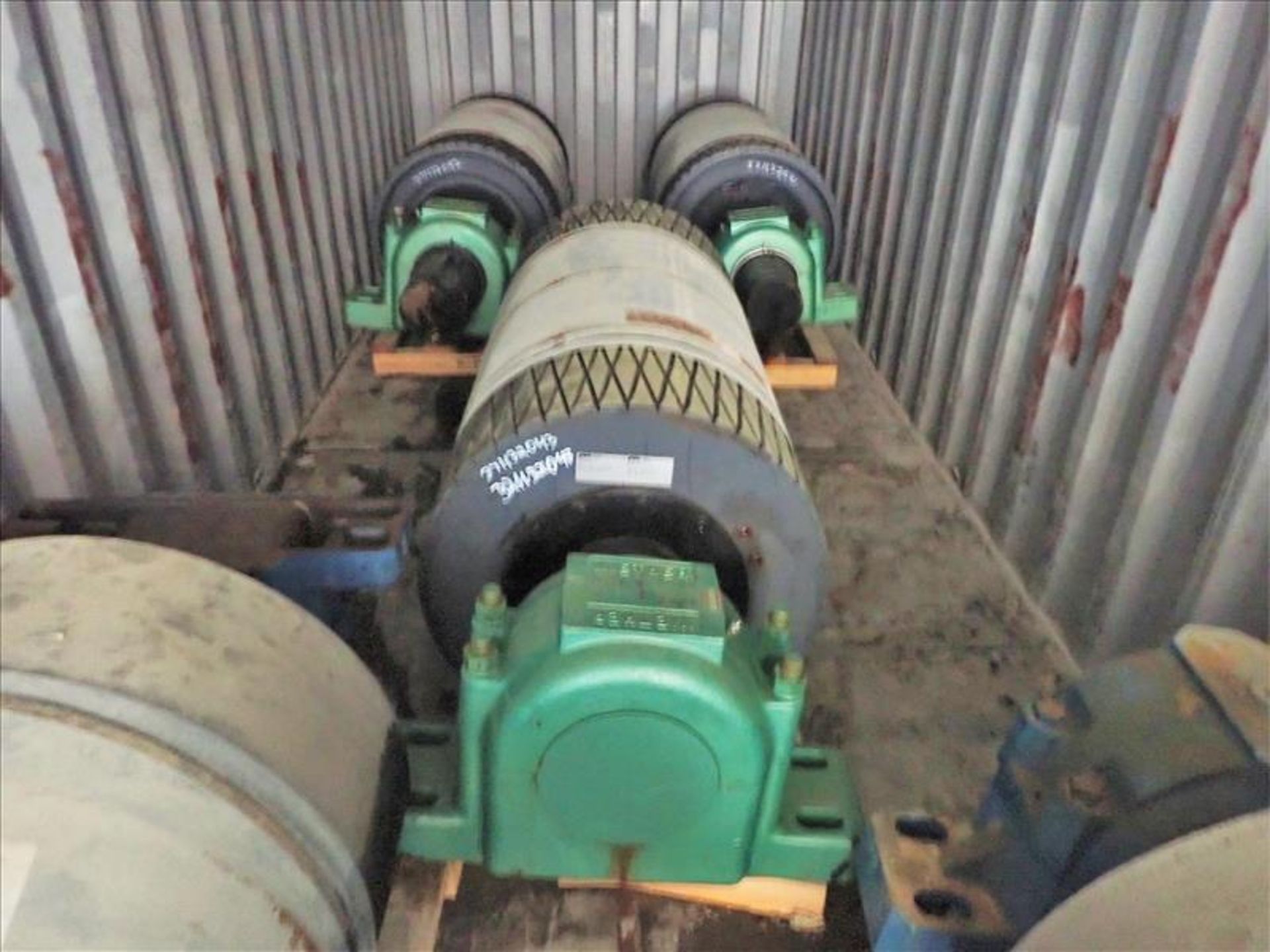 20 ft. Shipping Container w/ contents, incl: (8) PPI Conveyor Tail Pulleys (Tag No. 4048) [Sea