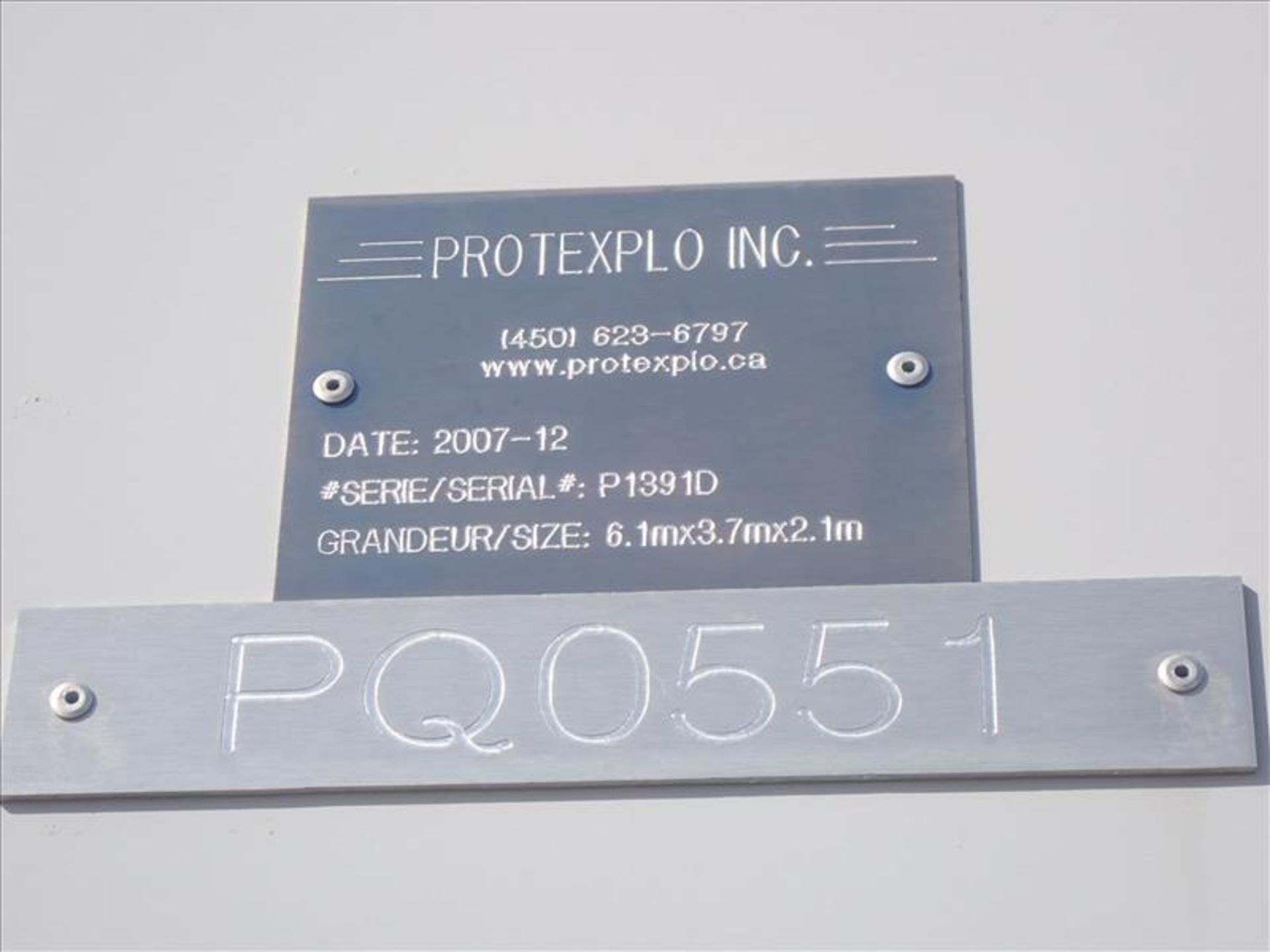 Protexplo Inc. Explosives Magazine, ser. no. P1391D (2012), 6.1m x 3.7m x 2.1m (Tag No. 4880) [Sea - Image 5 of 7
