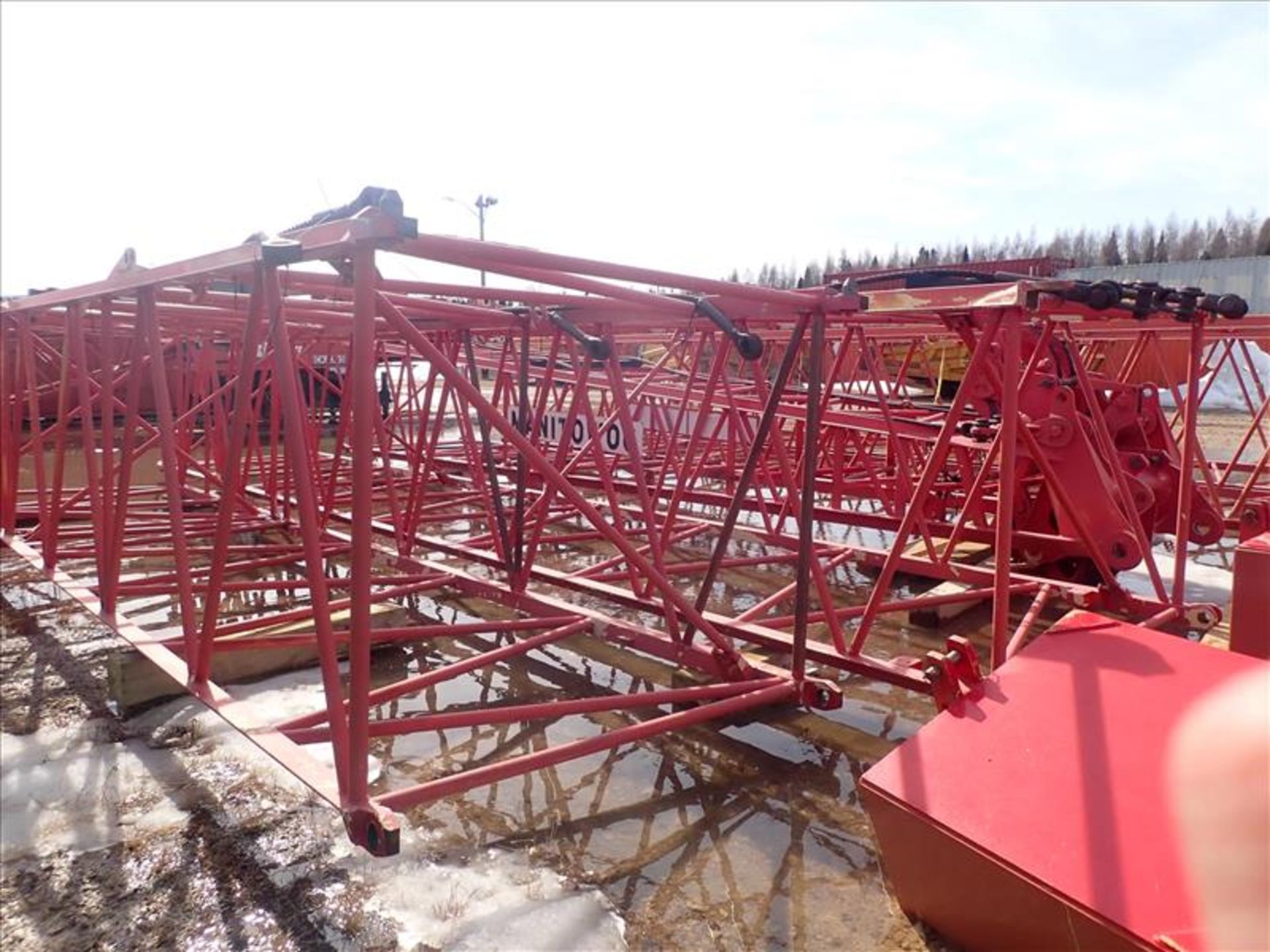 Manitowoc crane, mod. 777-52, 100-ton cap. w/ boom extension, counter weights, Shipping Container - Image 21 of 28