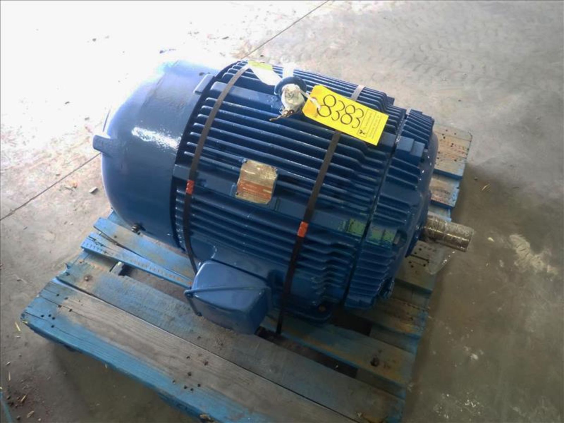 Teco Westinghouse electric motor, 100 hp (Tag 8383 Loc WH Modified)