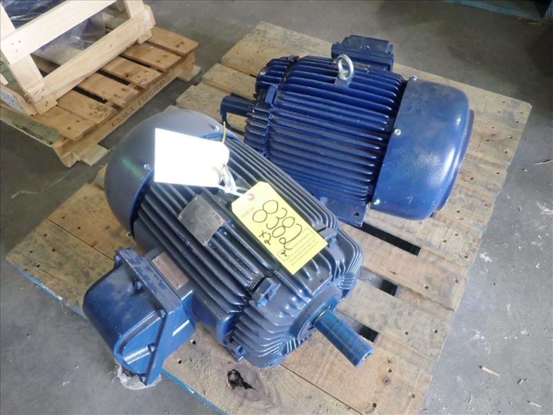(2) Teco Westinghouse electric motors, 15/20 hp (Tag 8382 Loc WH Modified)