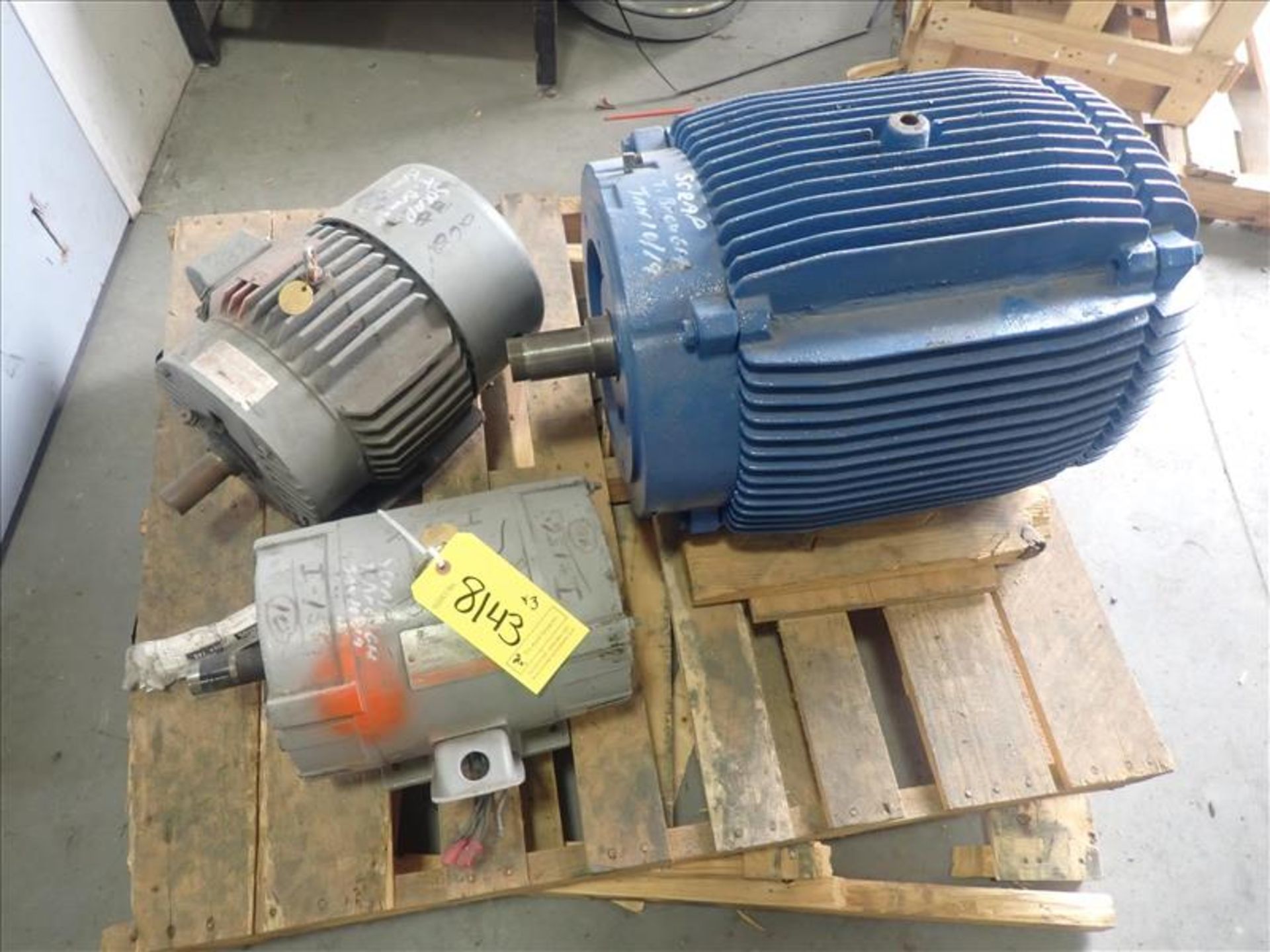 (3) electric motor, 10/10/75 hp (Tag 8143 Loc WH Modified)