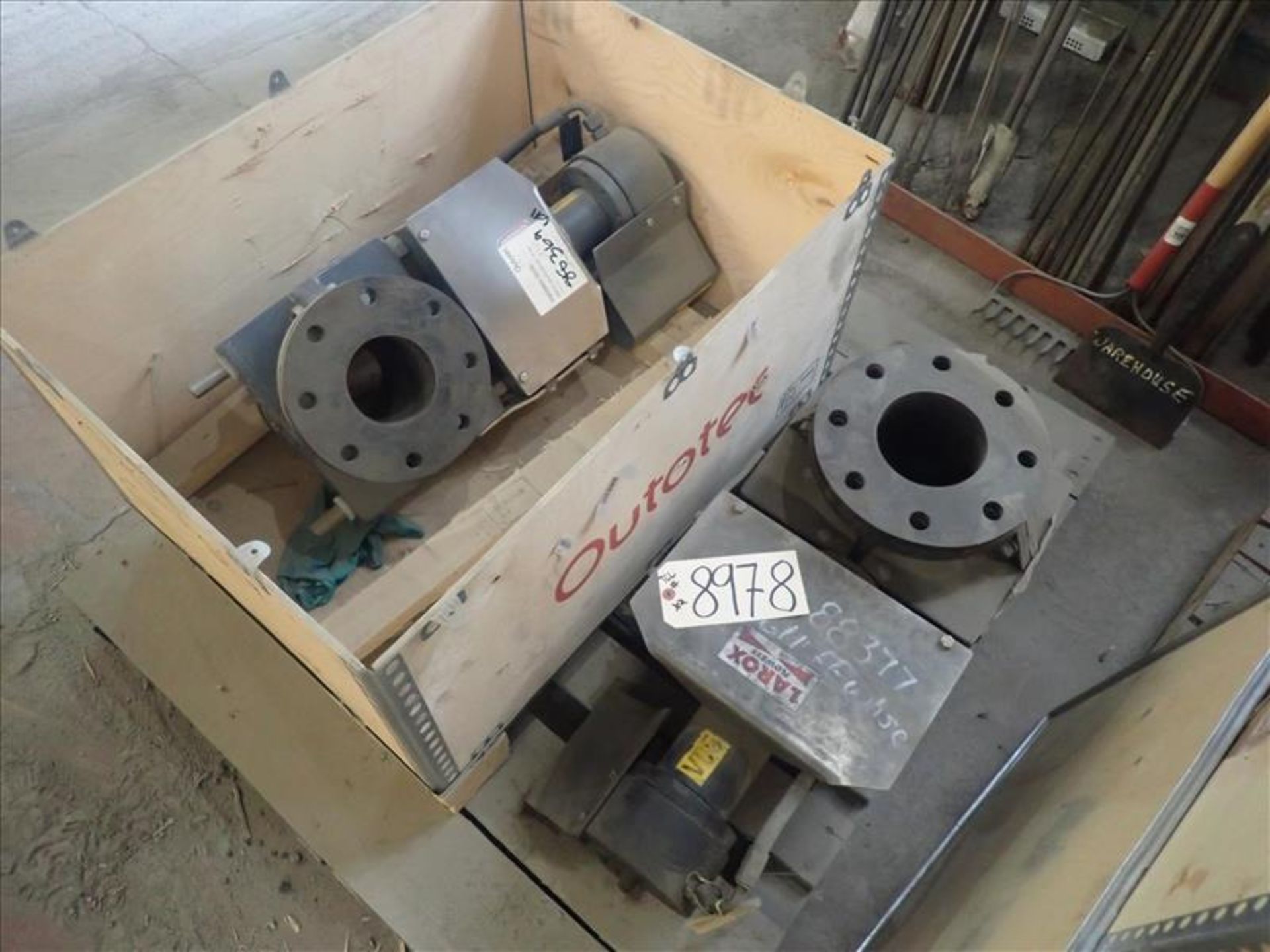 (2) Larox Flowsys actuated pinch valve, 4/5 in. dia. (Tag 8978 Loc WH North)