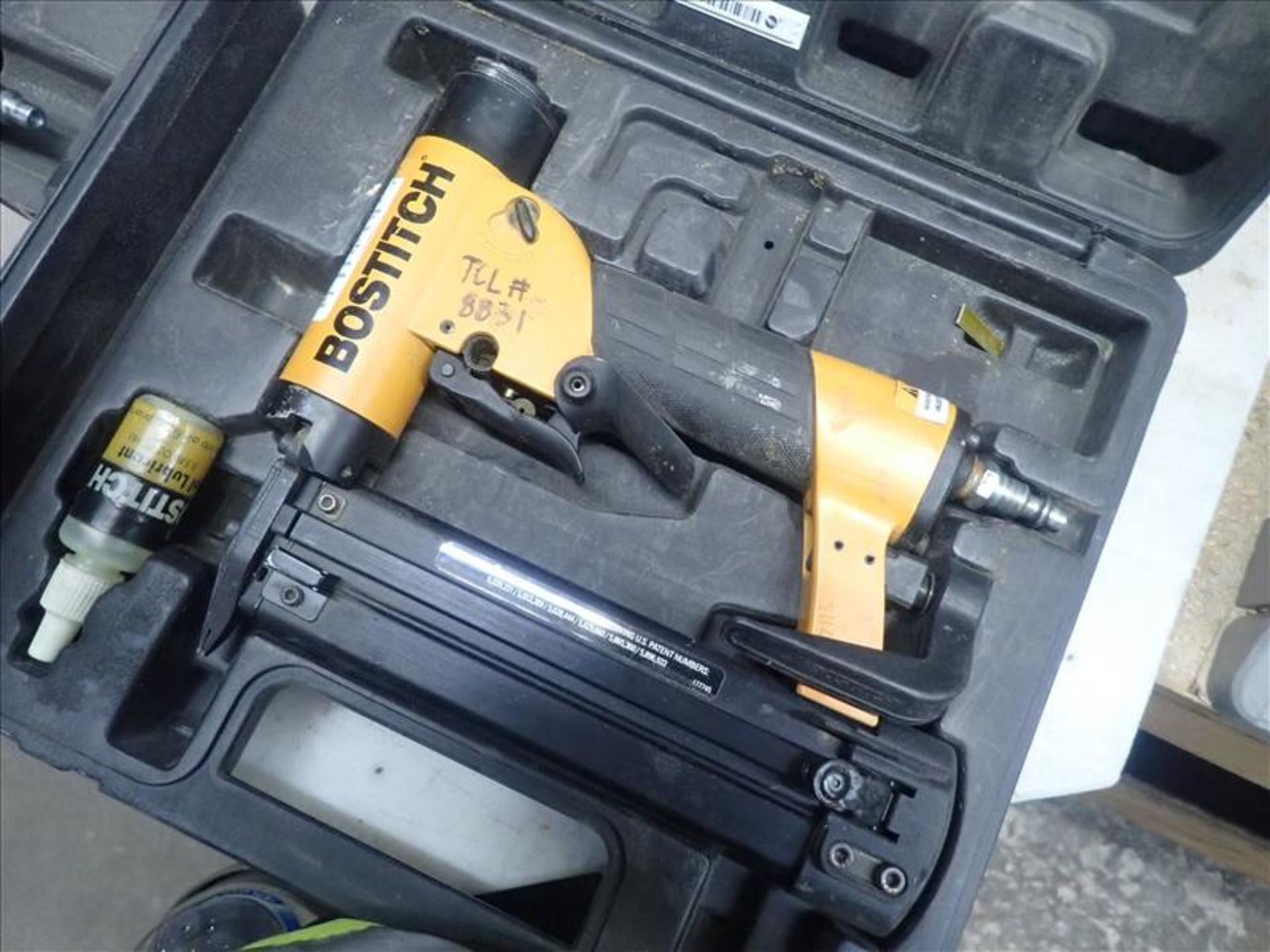 Bostitch pneumatic finishing nailer, 23 ga. (Tag 8831 Loc Mill Carp Shop)