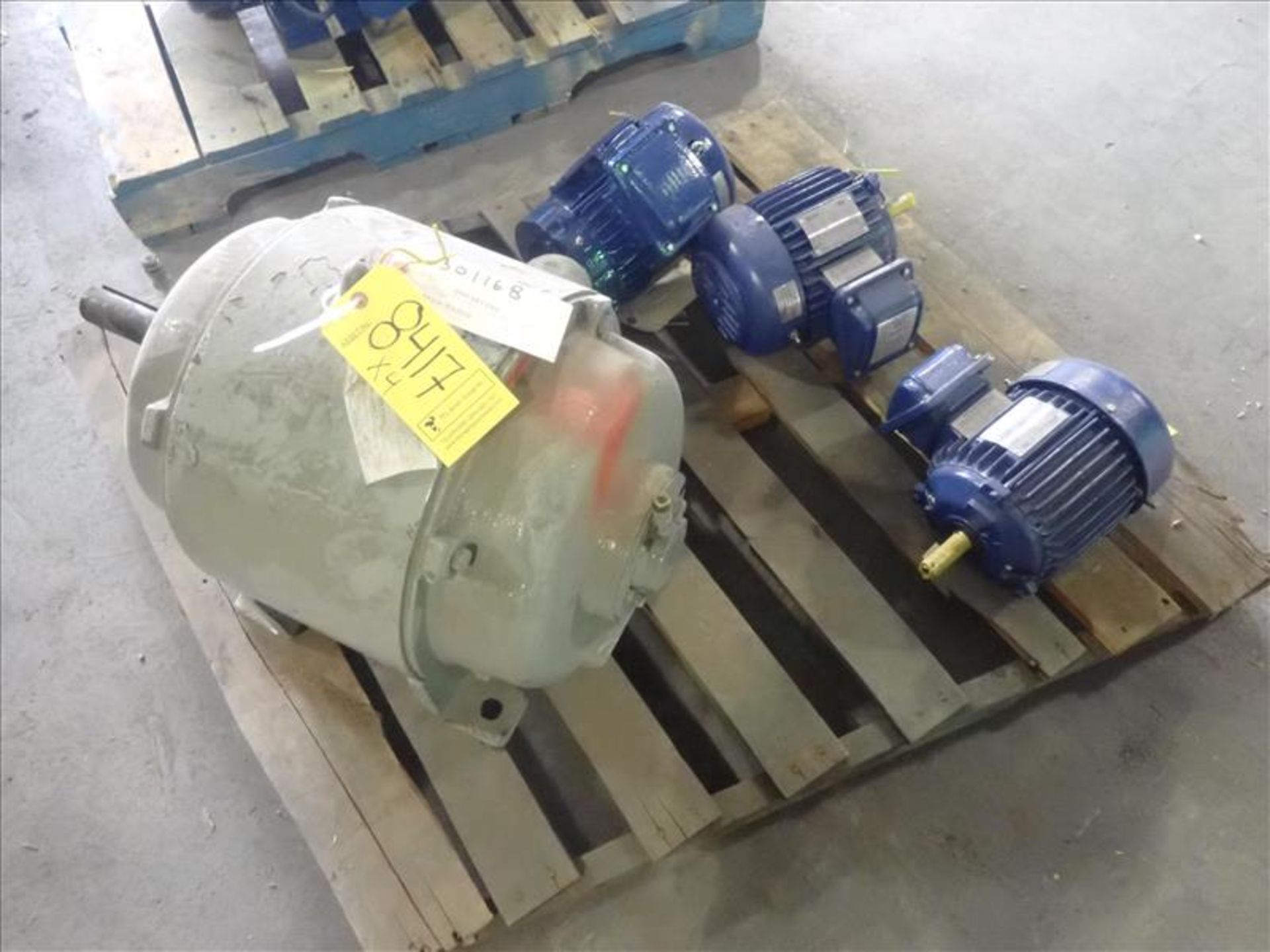 (4) electric motors, 0.75/1/2/20 hp (Tag 8417 Loc WH Modified)