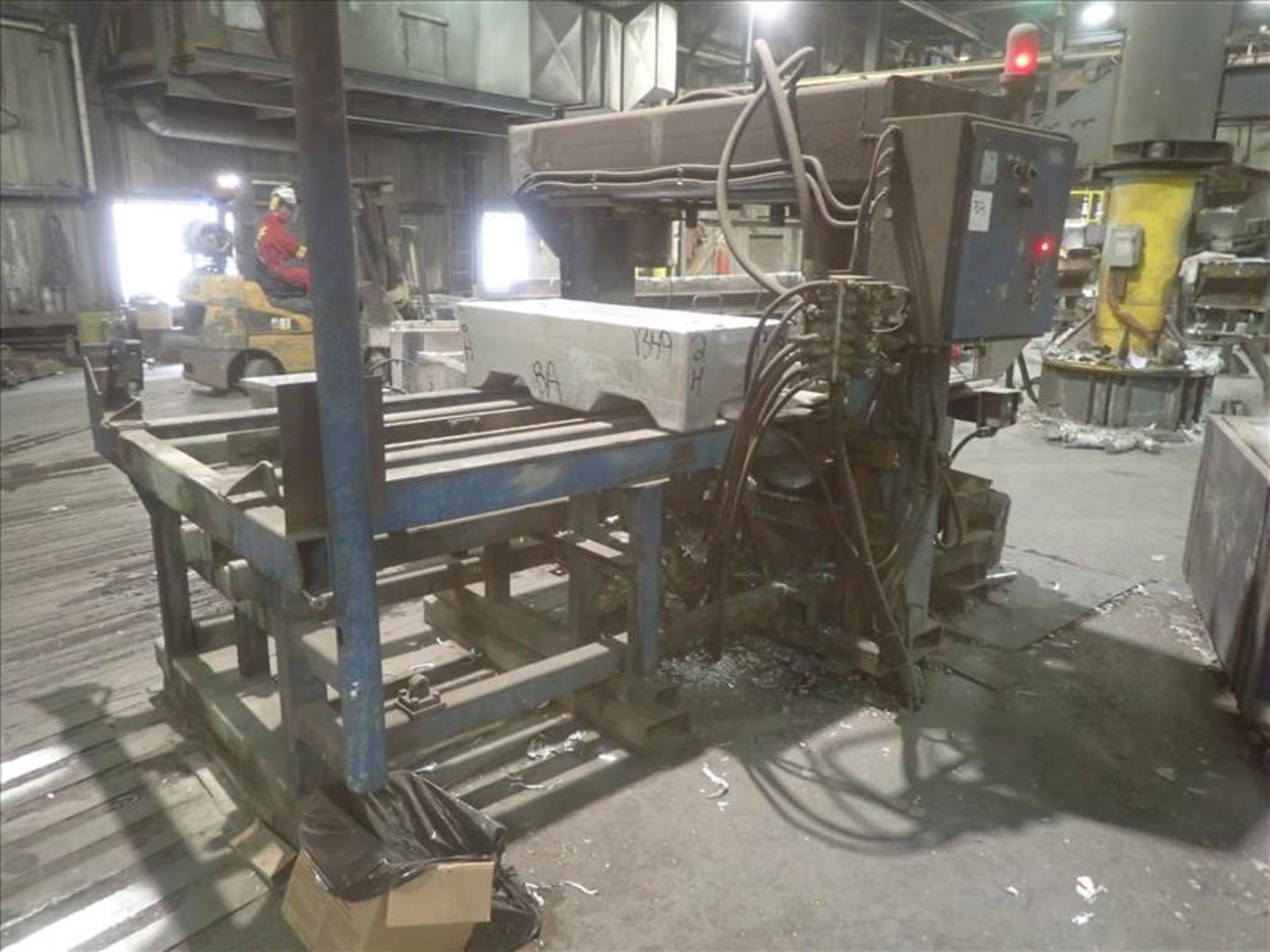 Stelco Pin Press, ser. no. 2400, 100-ton c/w 25 hp hydraulic pump (Tag 7571 Loc Casting)