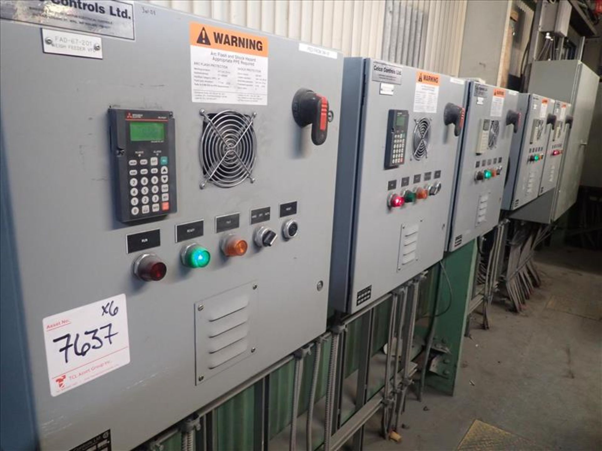 (5) Celco control panels (Tag 7637 Loc ZPL Plant/EVAP MCC)