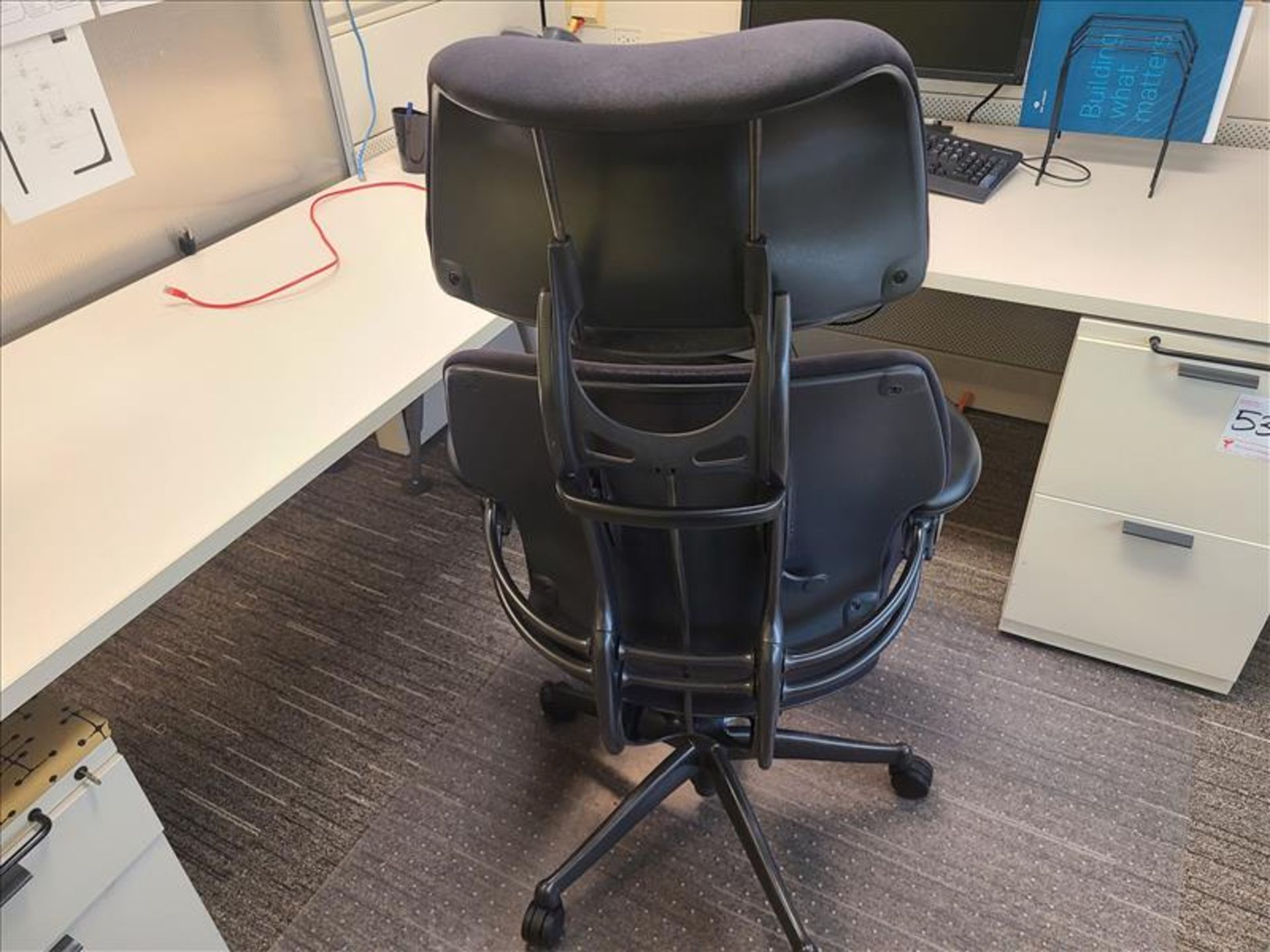 Humanscale Freedom Headrest Task Chair; adjustable height, arms, tilt seat and back, swivel, casters - Image 2 of 2