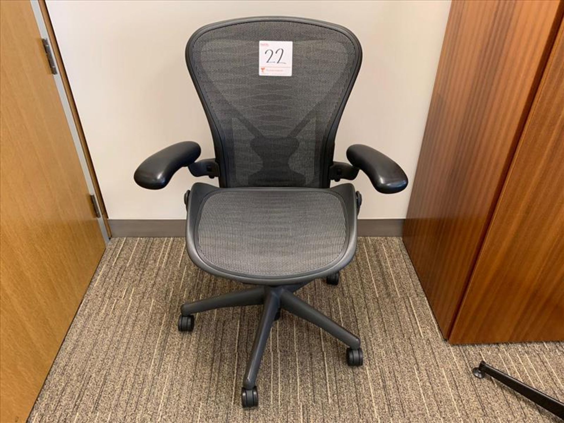 Herman Miller Aeron Task Chair; carbon mesh, adjustable height, arms, tilt seat and back, swivel,