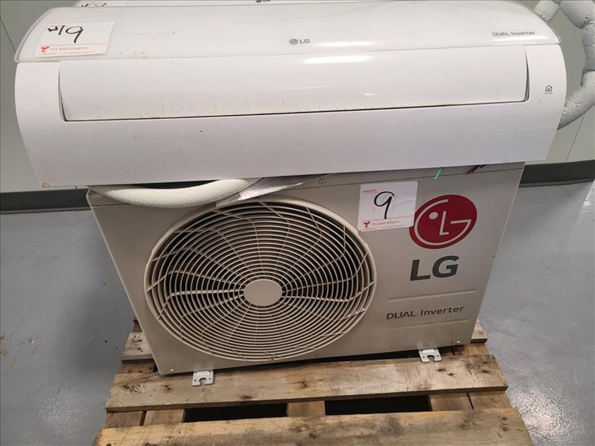 LG Cooling/Heating Wall Mounted Air Conditioning System, model LSN120HSV5, S/N 804KAFX0TD51, w/ LG