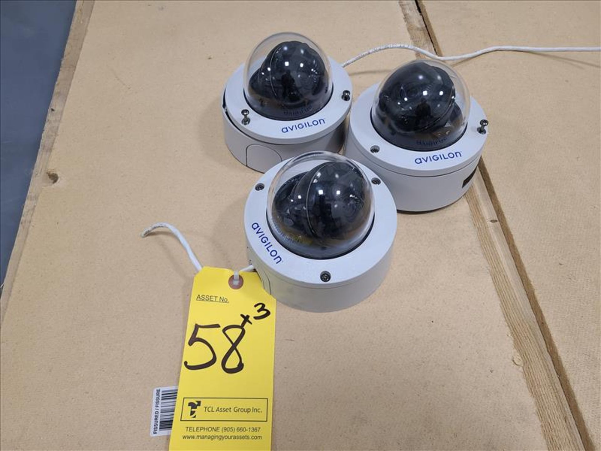 (3) Avigilon 2MP Indoor IR Dome Camera, model 2.0C-H5SL-D1-IR, w/built in IR LED