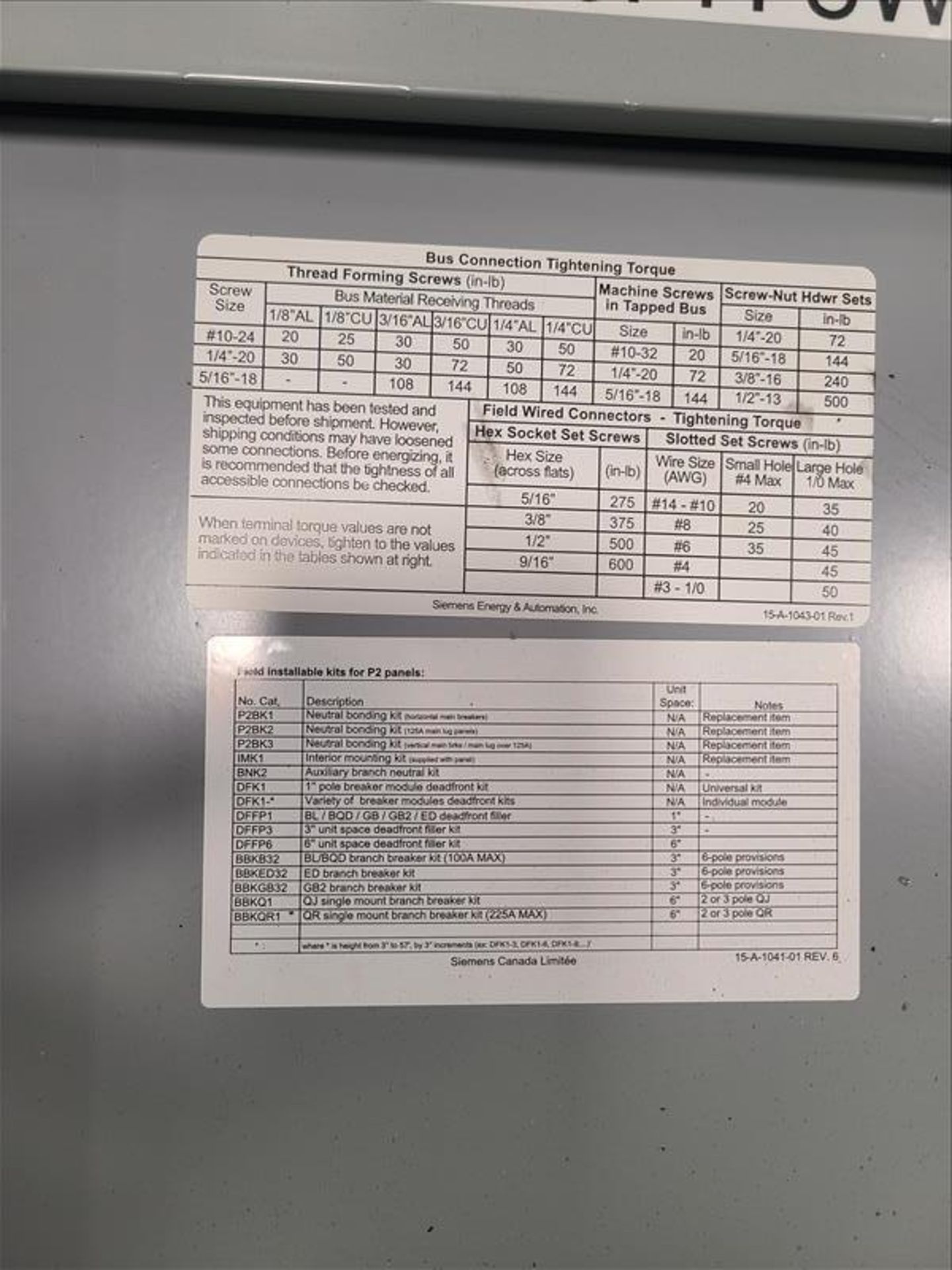 Siemens Breaker Panel - Image 2 of 4