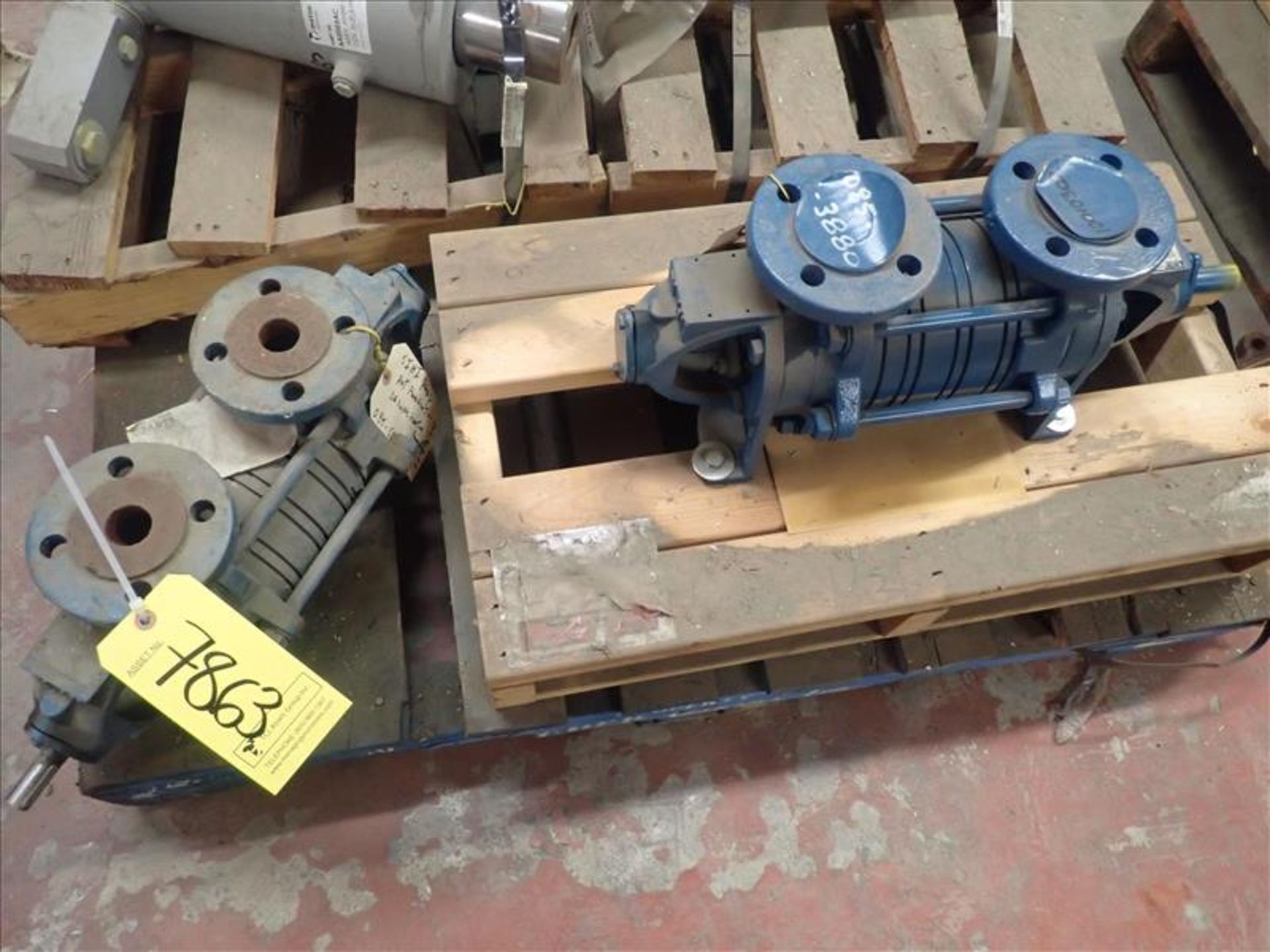 (2) multi-stage centrifugal pump heads (Tag 7863 Loc WH South)