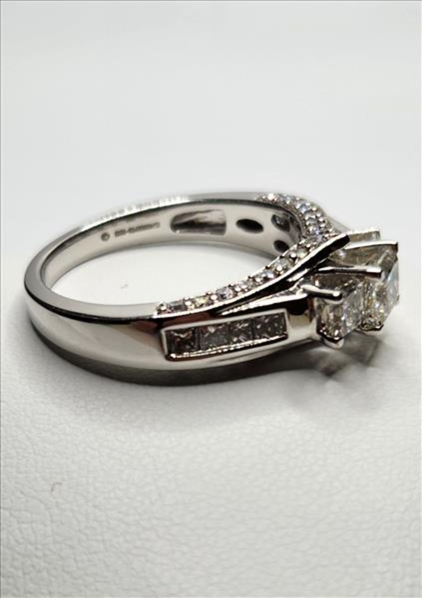 One lady’s stamped and tested 14kt white gold Arctic Brilliance trademark Canadian Diamond ring ( - Image 2 of 8