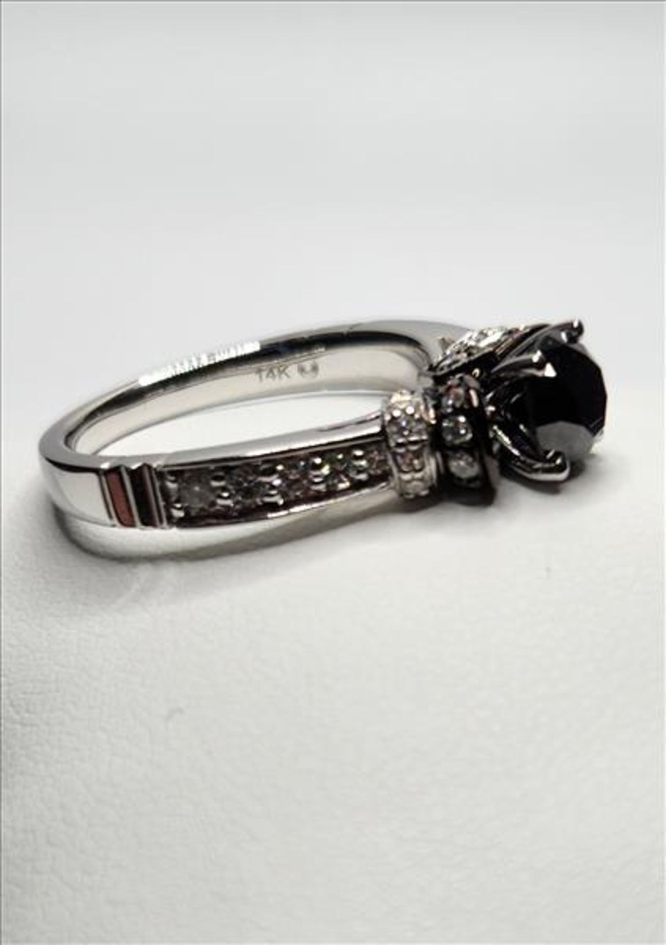 One lady’s stamped and tested 14kt white gold and diamond ring. Also stamped is a “Disney” copyright - Image 2 of 6