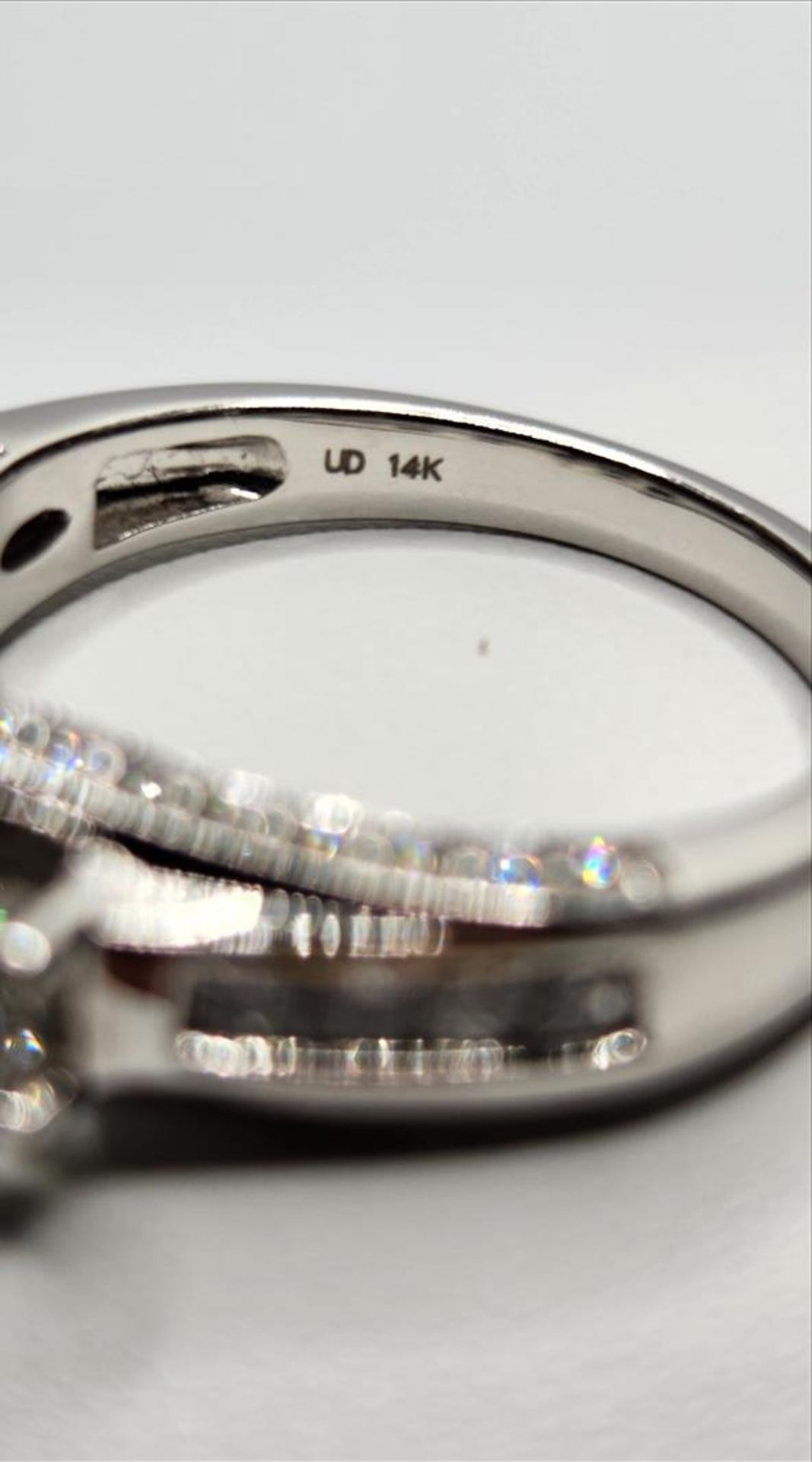 One lady’s stamped and tested 14kt white gold Arctic Brilliance trademark Canadian Diamond ring ( - Image 3 of 8
