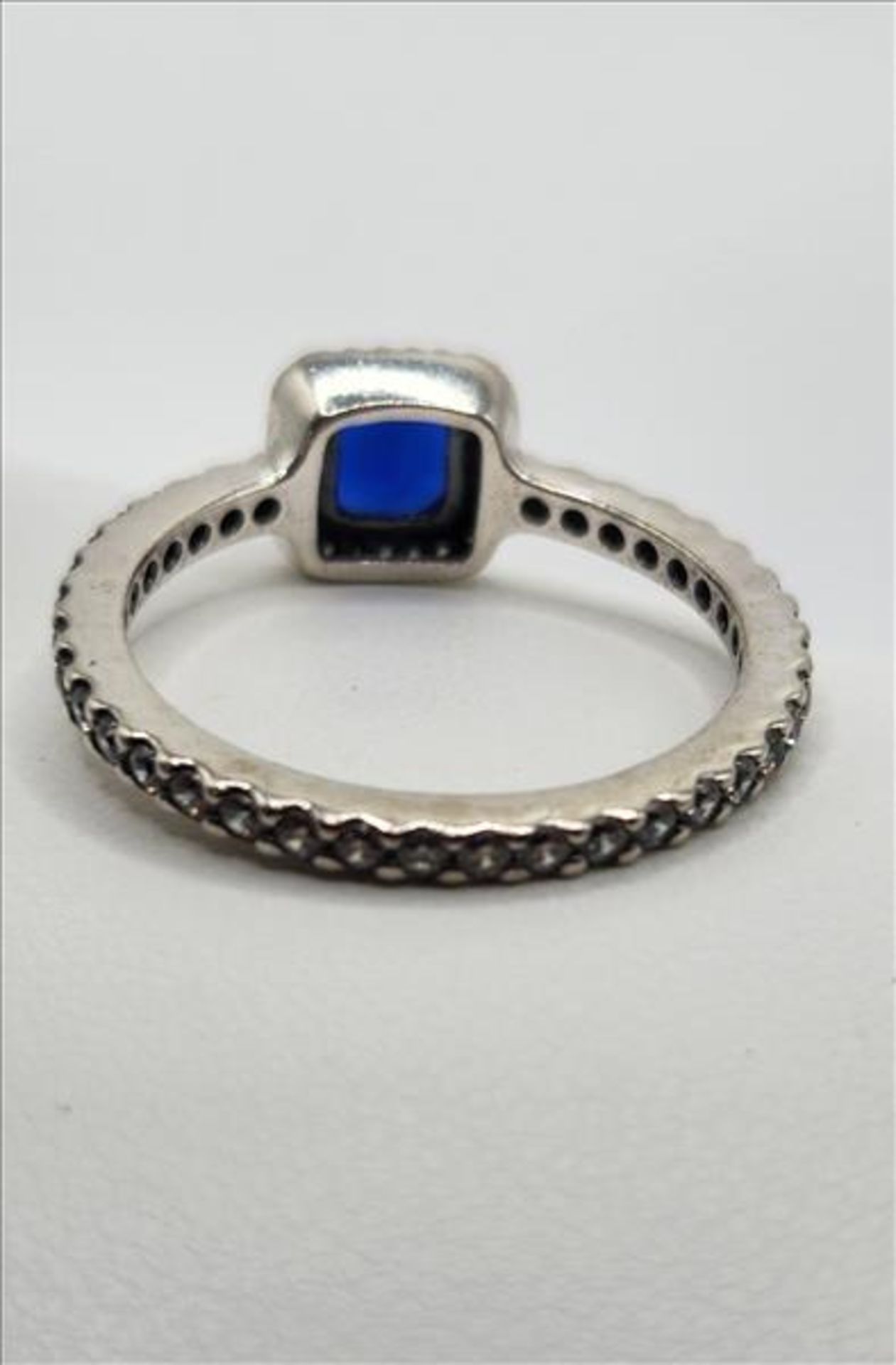 Pandora blue stone sterling silver ring - Image 4 of 4